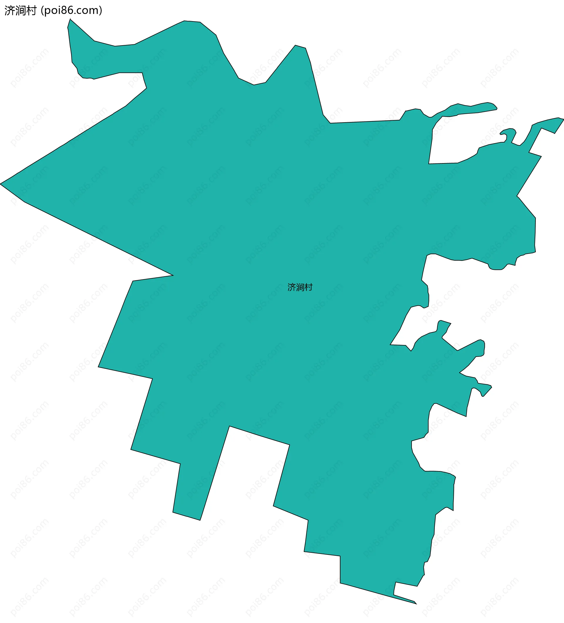 济涧村边界地图