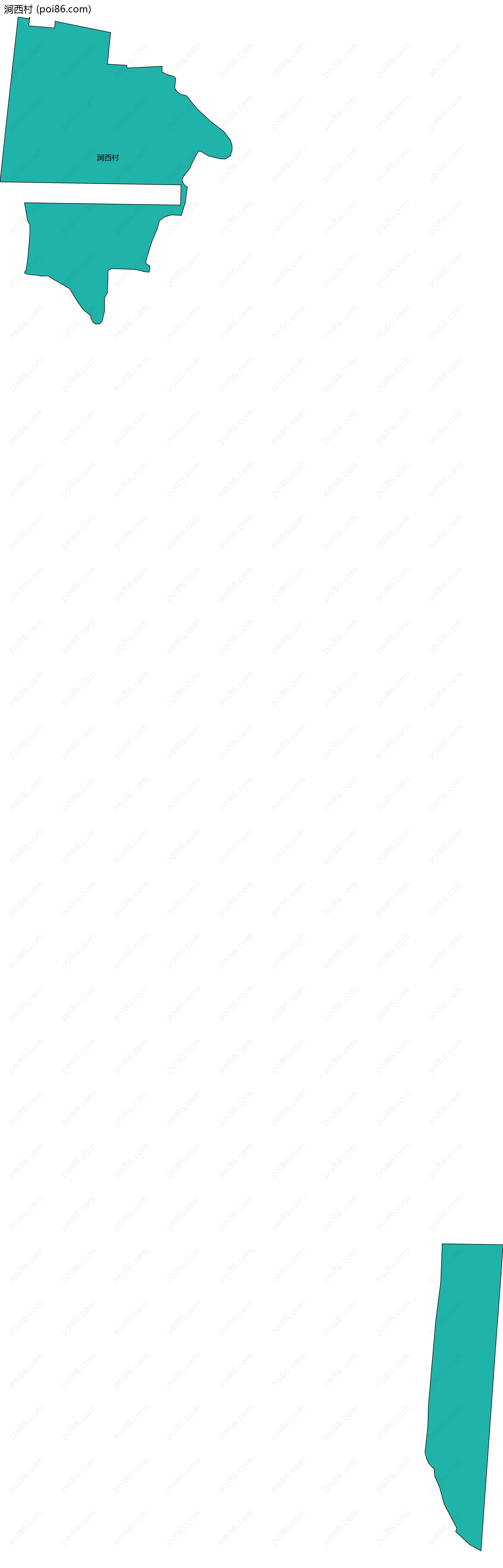 涧西村边界地图