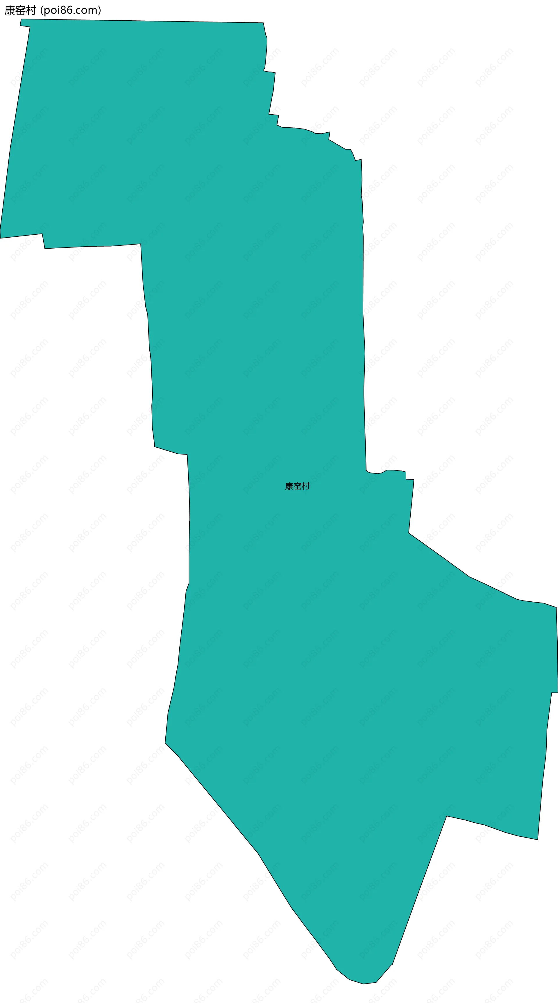 康窑村边界地图
