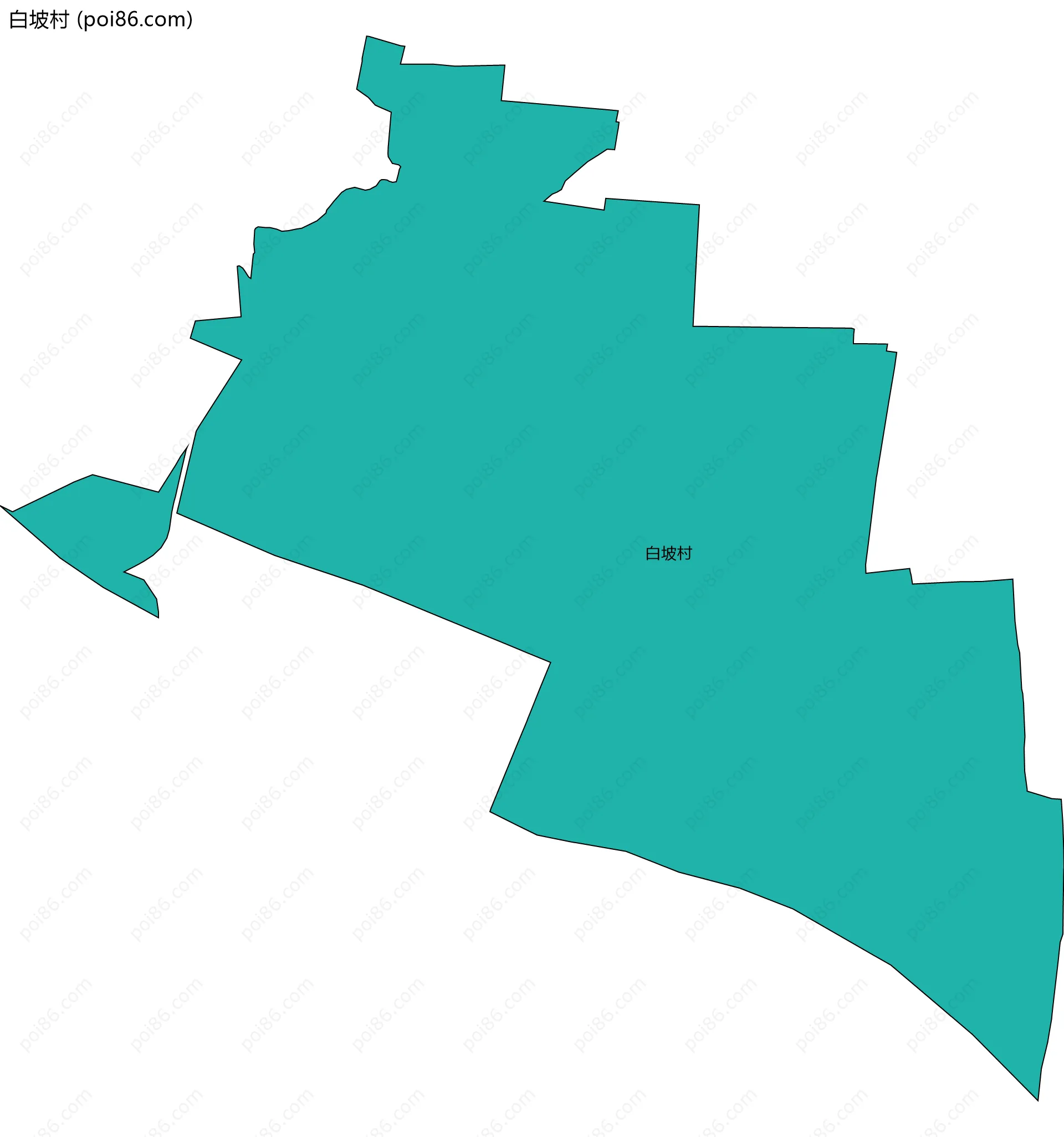 白坡村边界地图