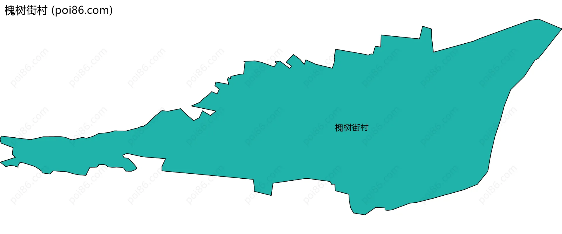 槐树街村边界地图