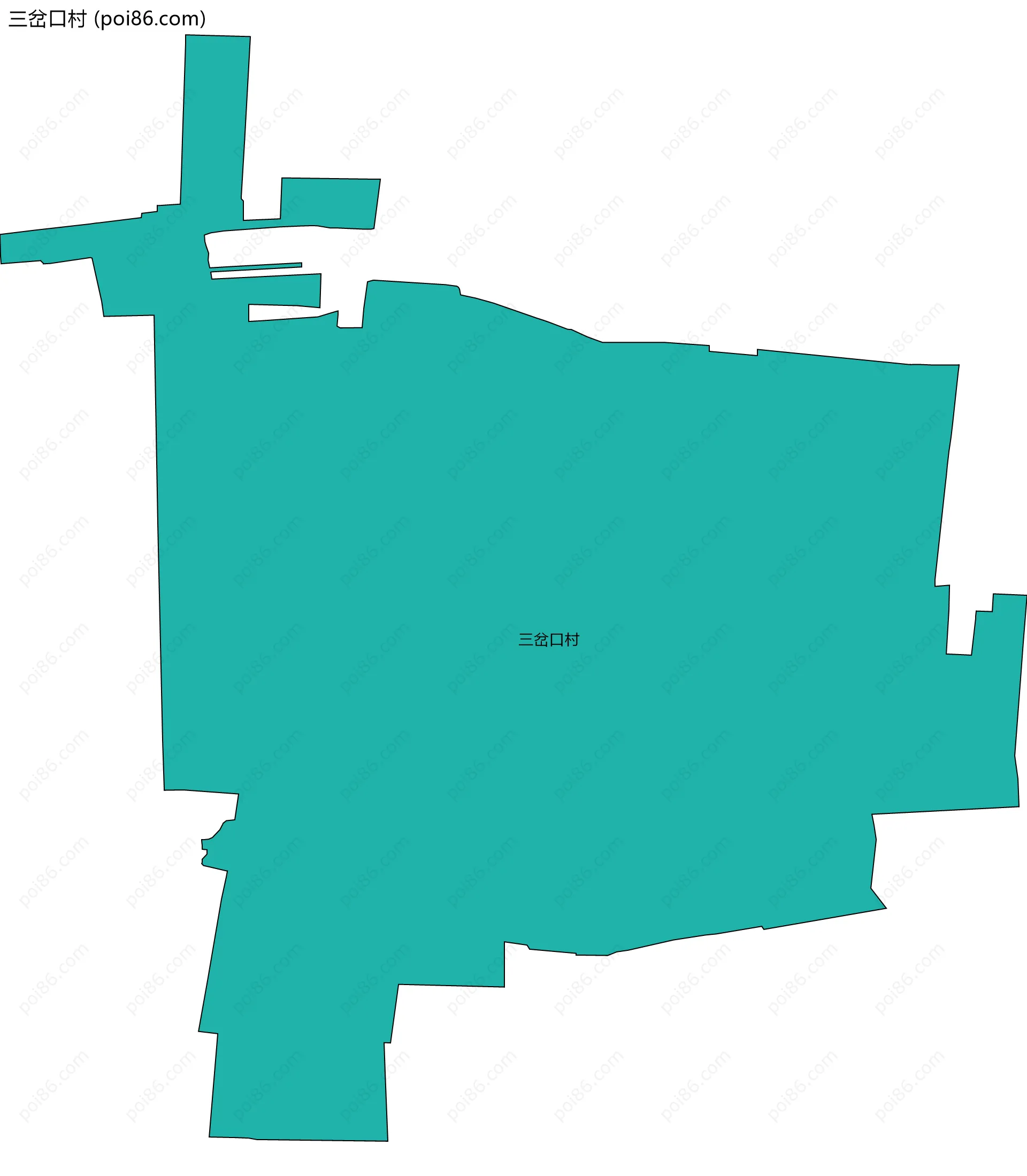 三岔口村边界地图