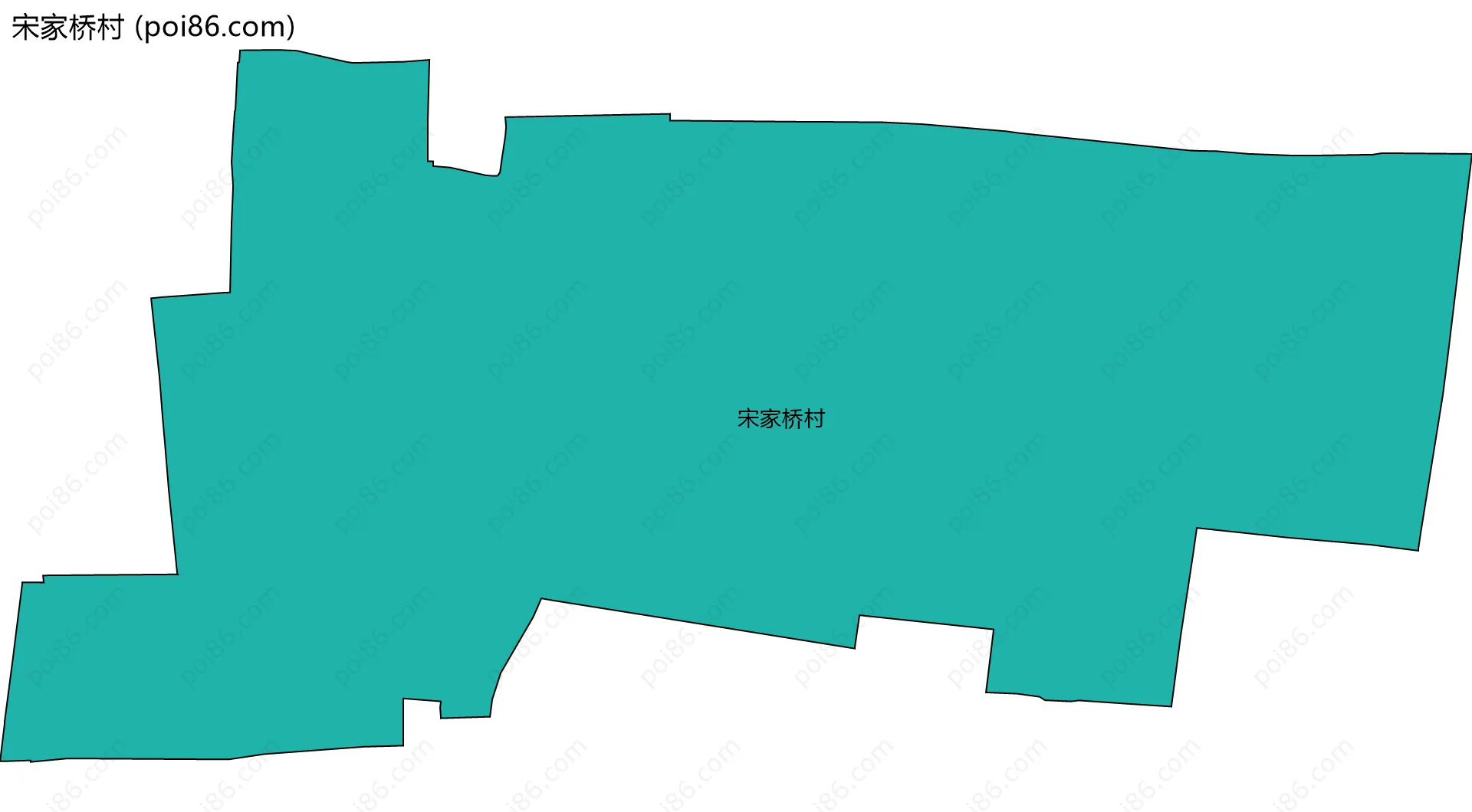 宋家桥村边界地图