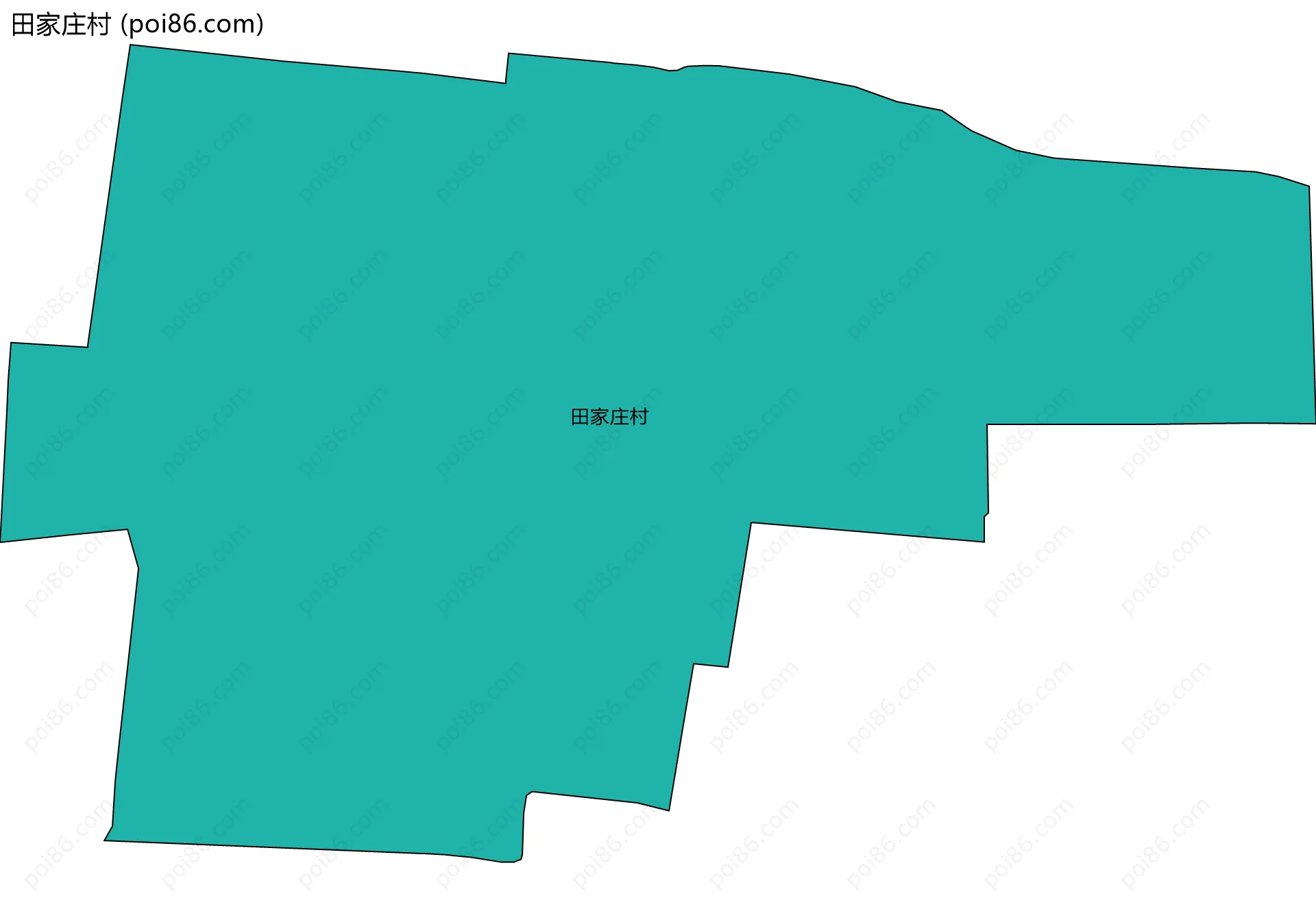 田家庄村边界地图