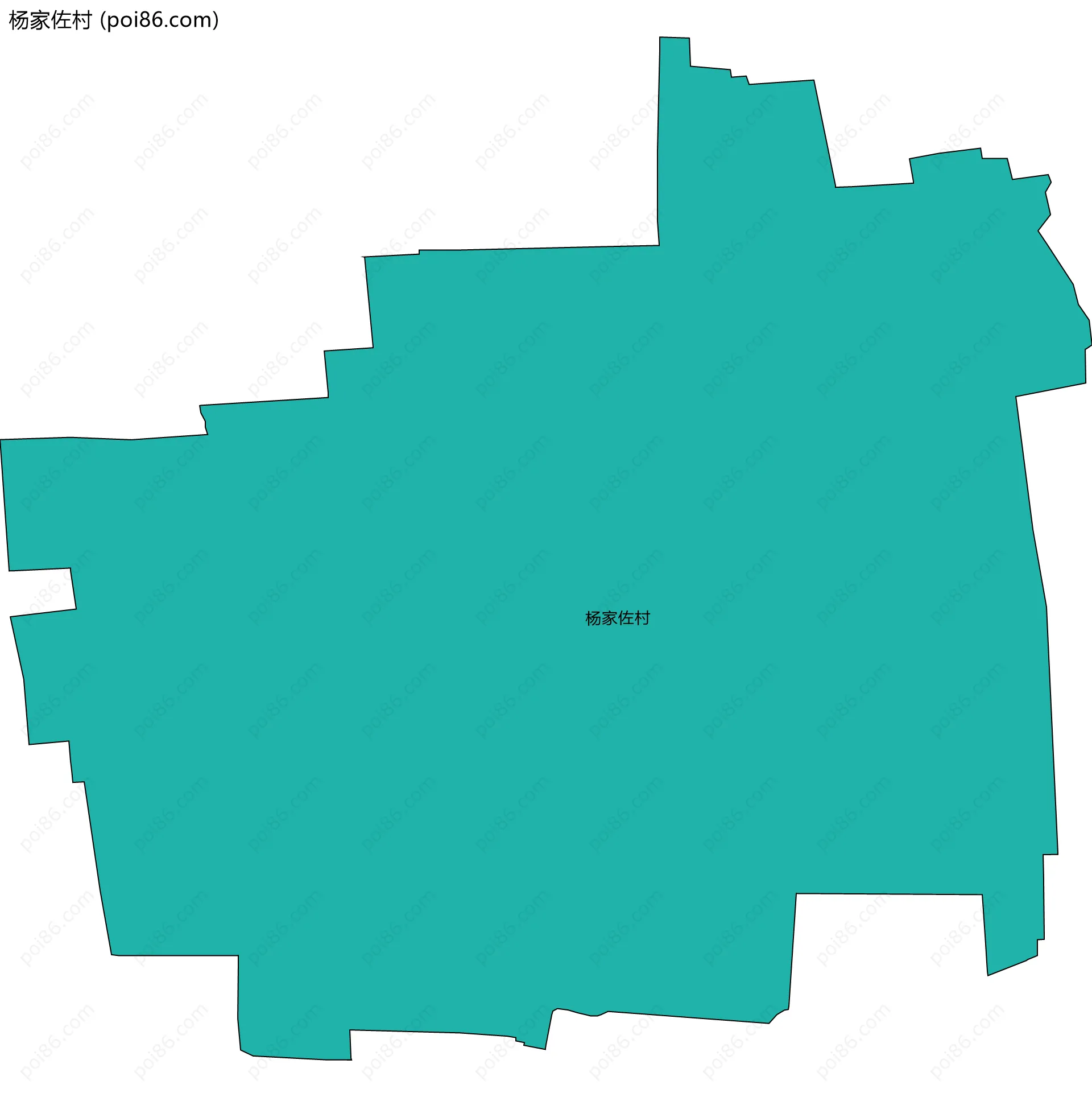 杨家佐村边界地图