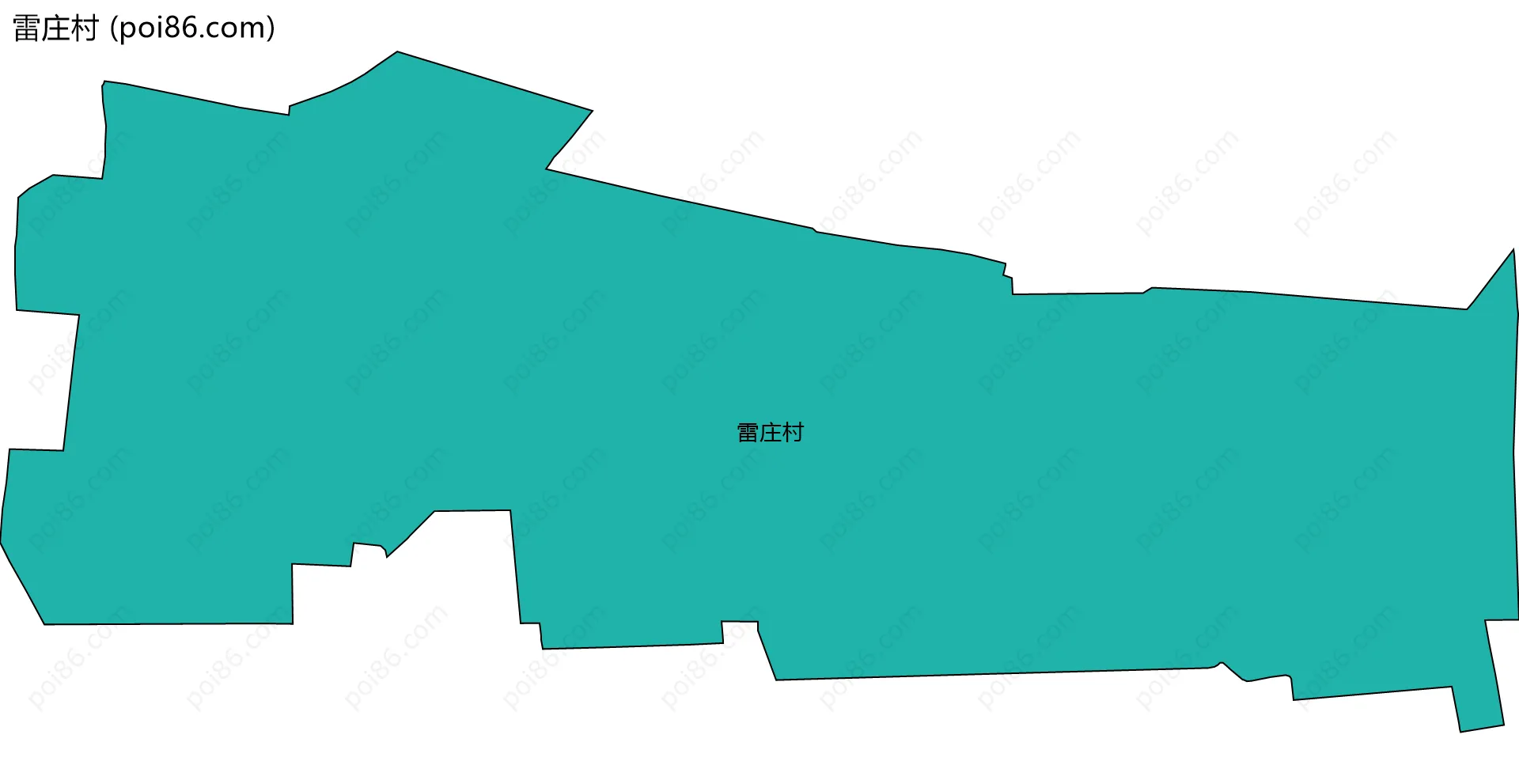 雷庄村边界地图