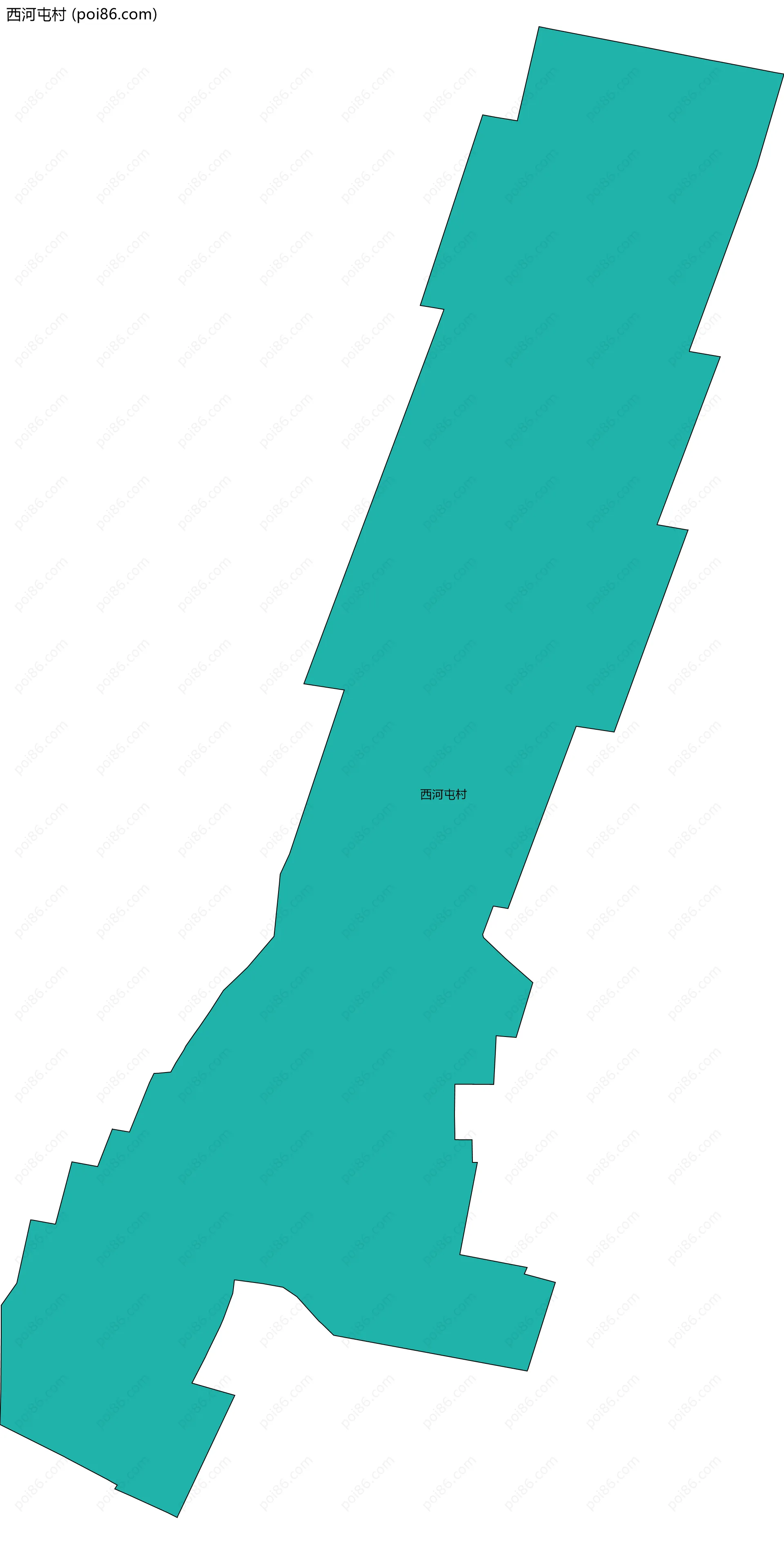 西河屯村边界地图