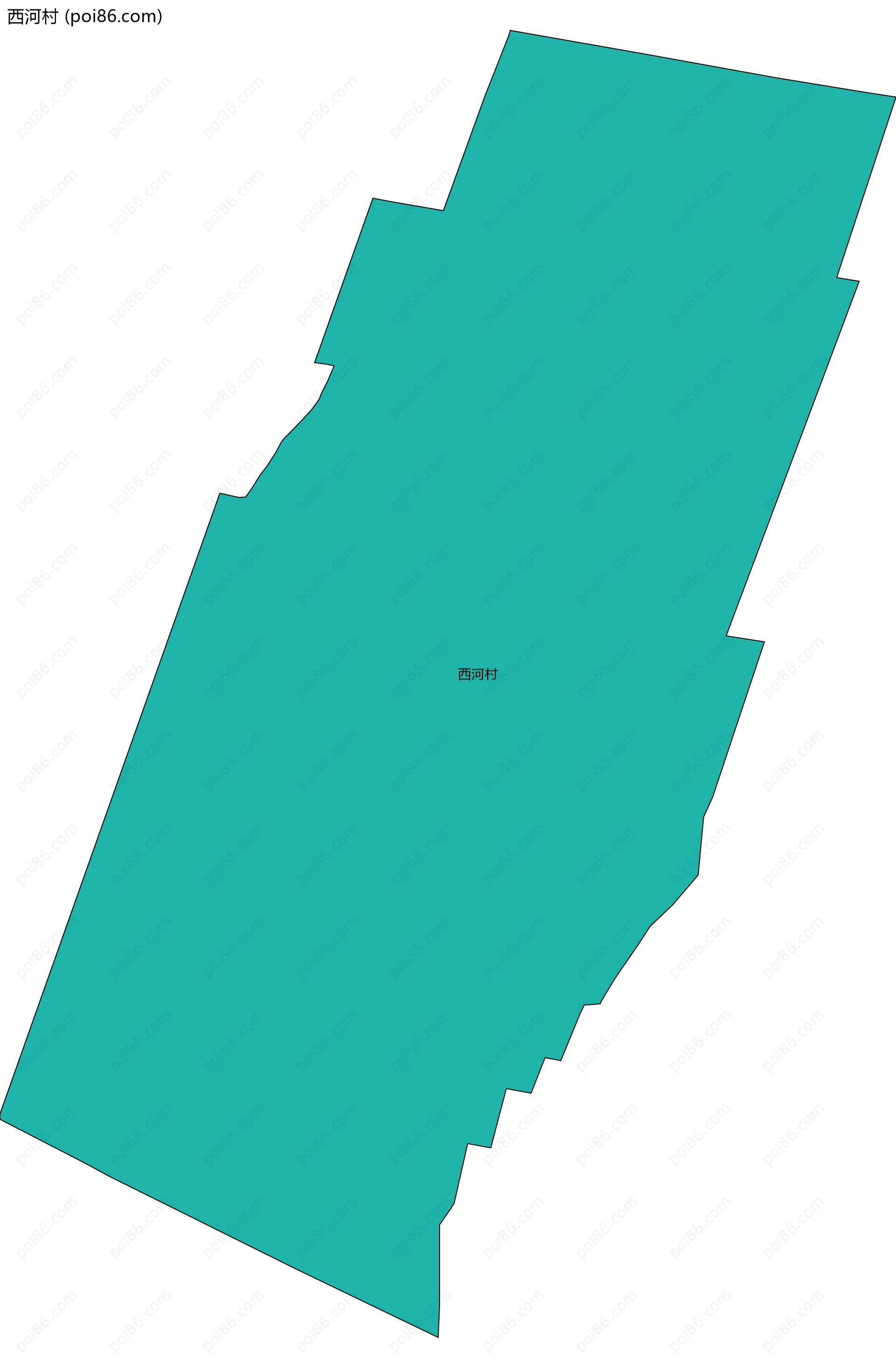 西河村边界地图