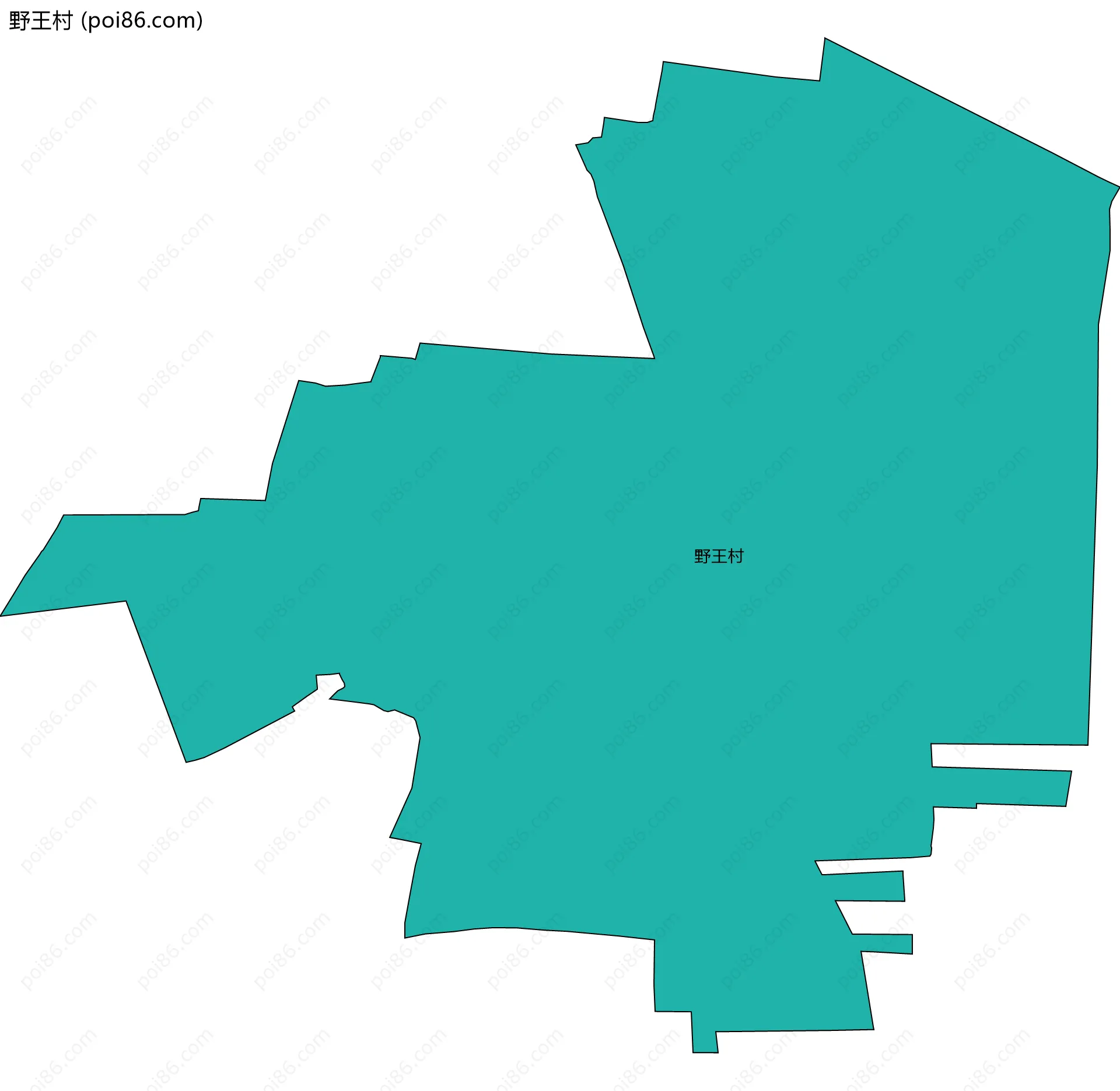 野王村边界地图