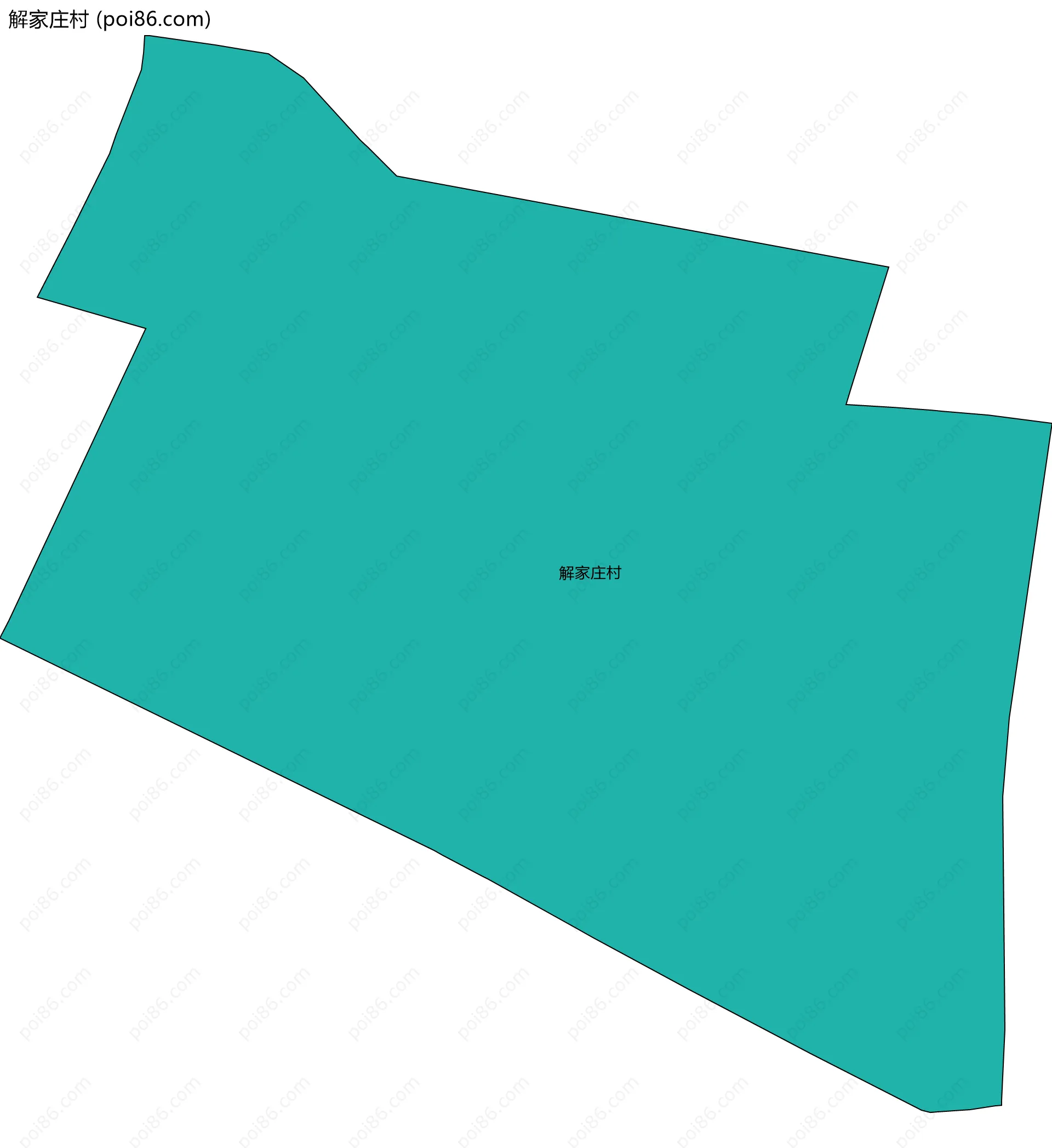 解家庄村边界地图