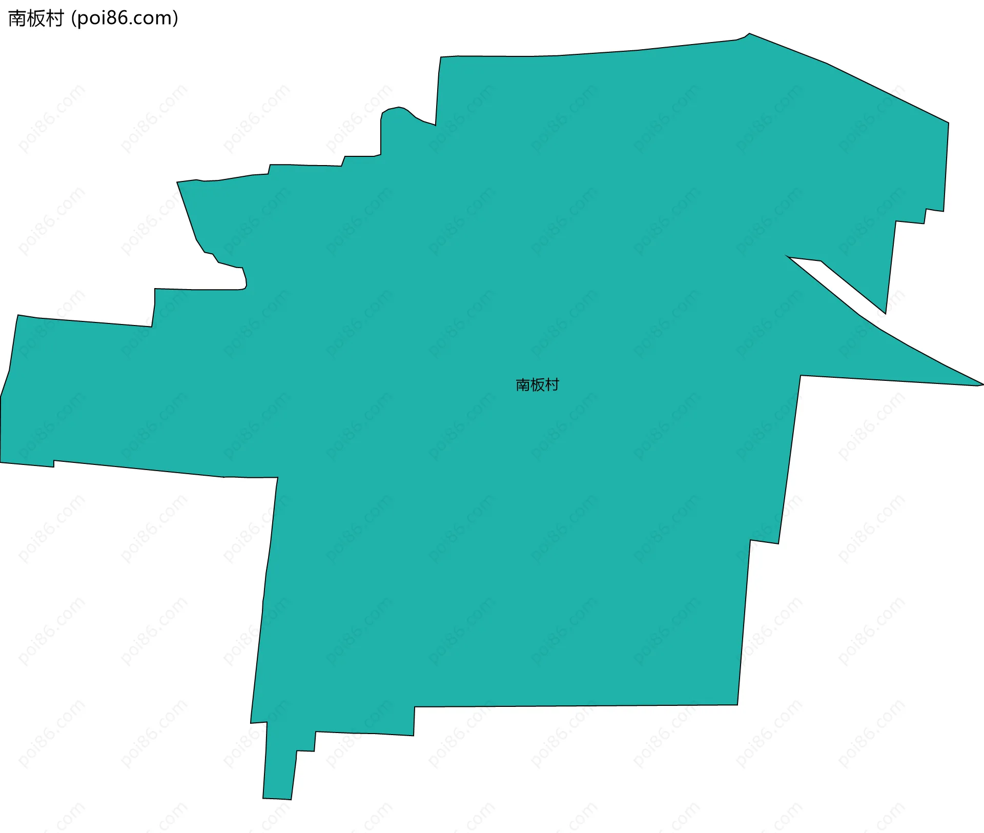 南板村边界地图