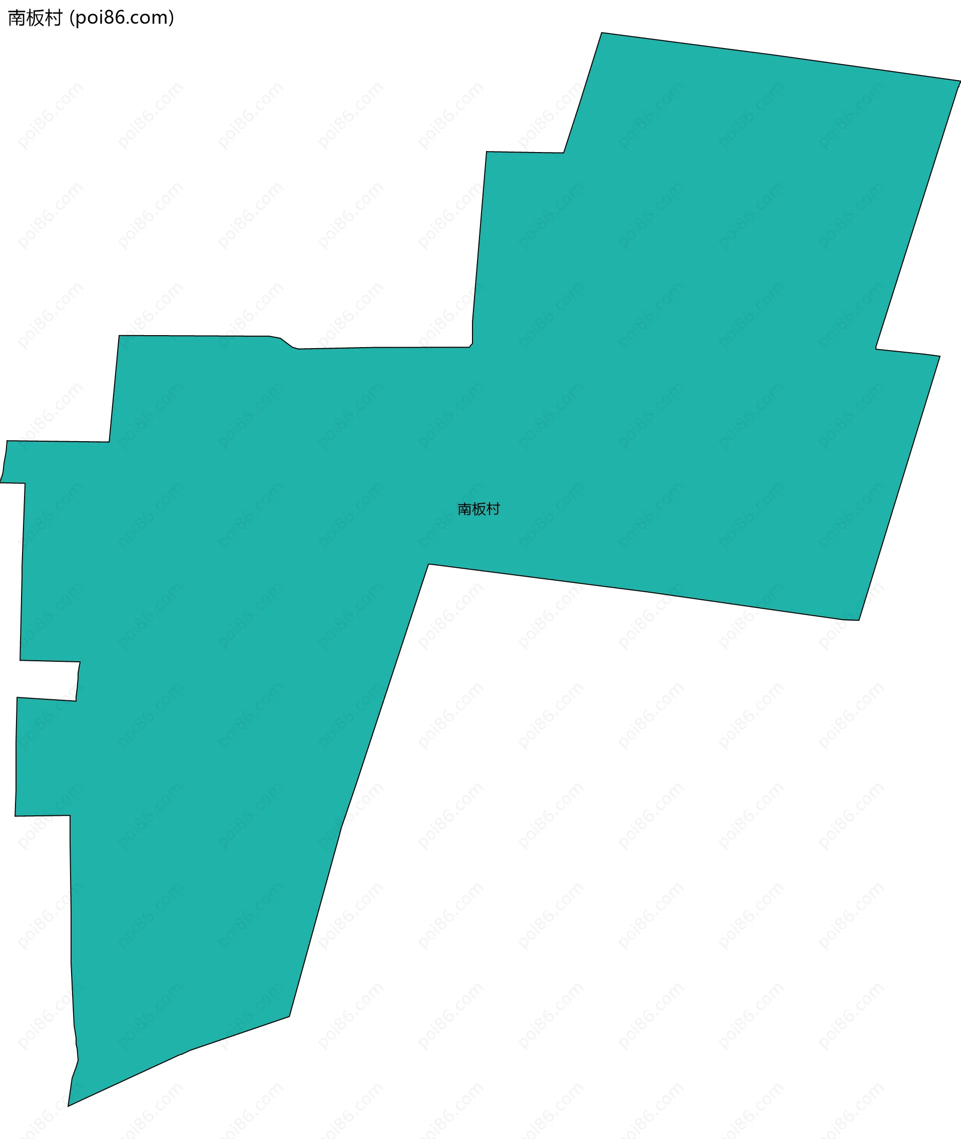 南板村边界地图