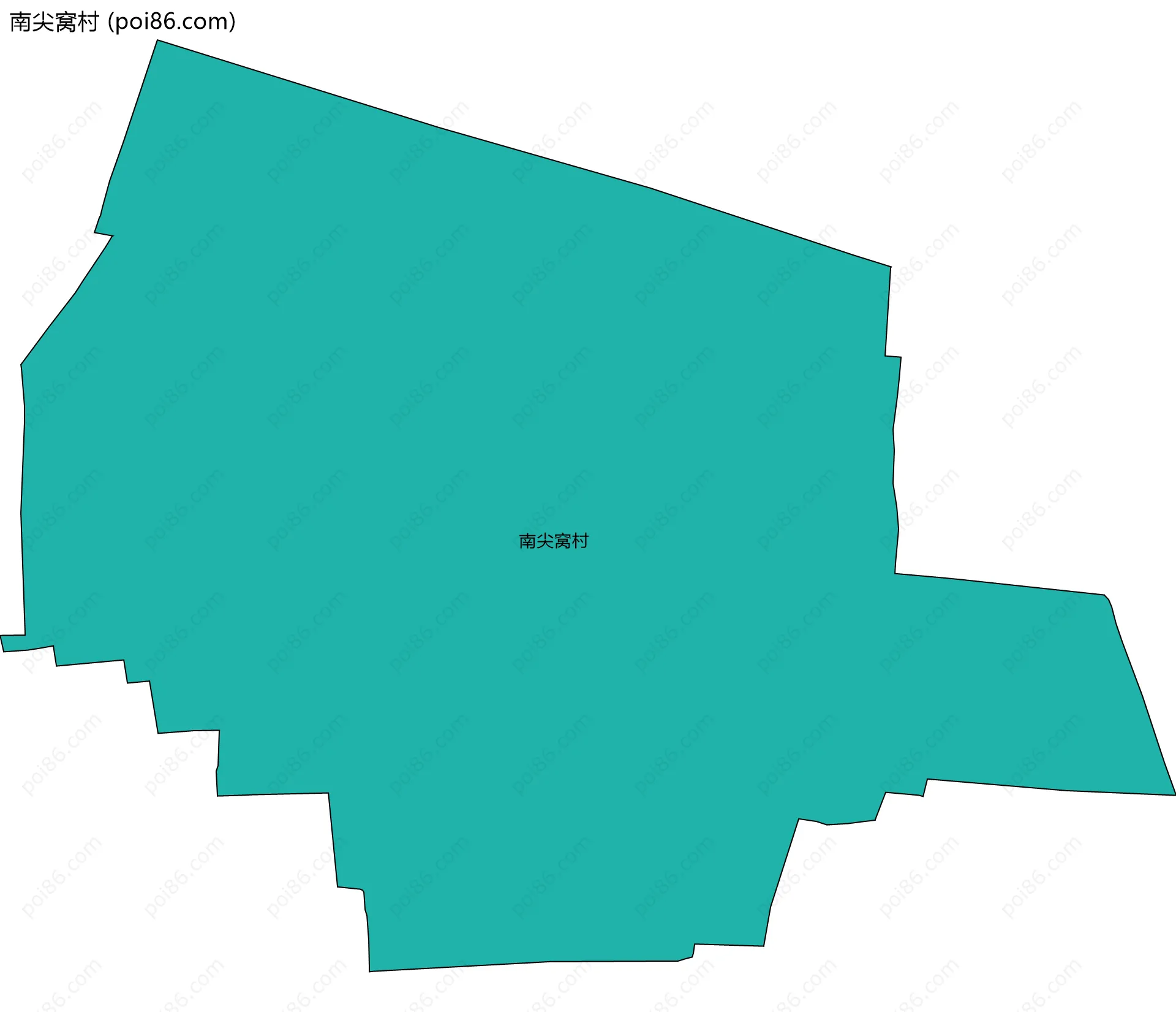 南尖窝村边界地图