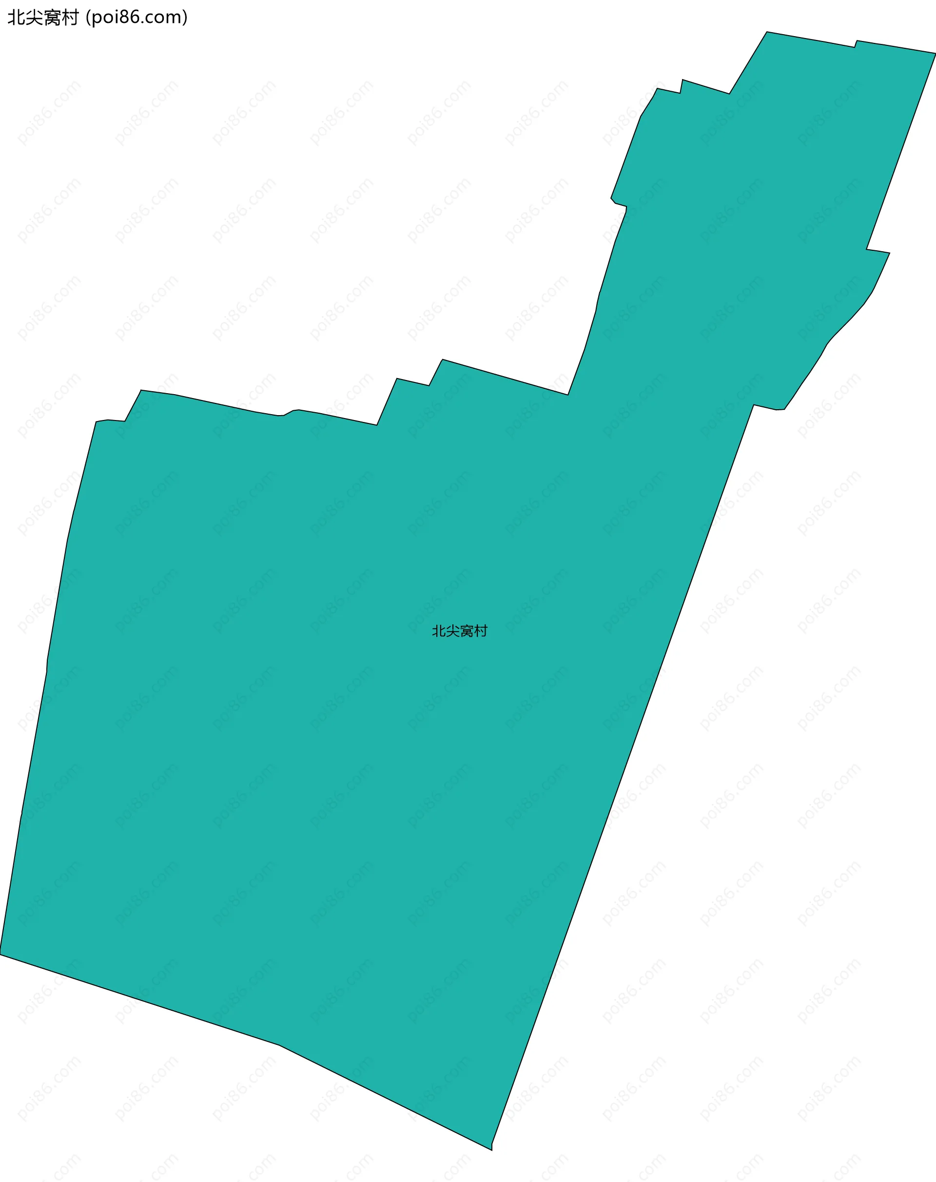 北尖窝村边界地图