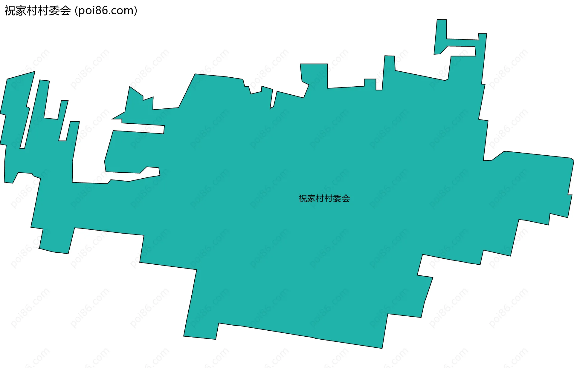 祝家村村委会边界地图