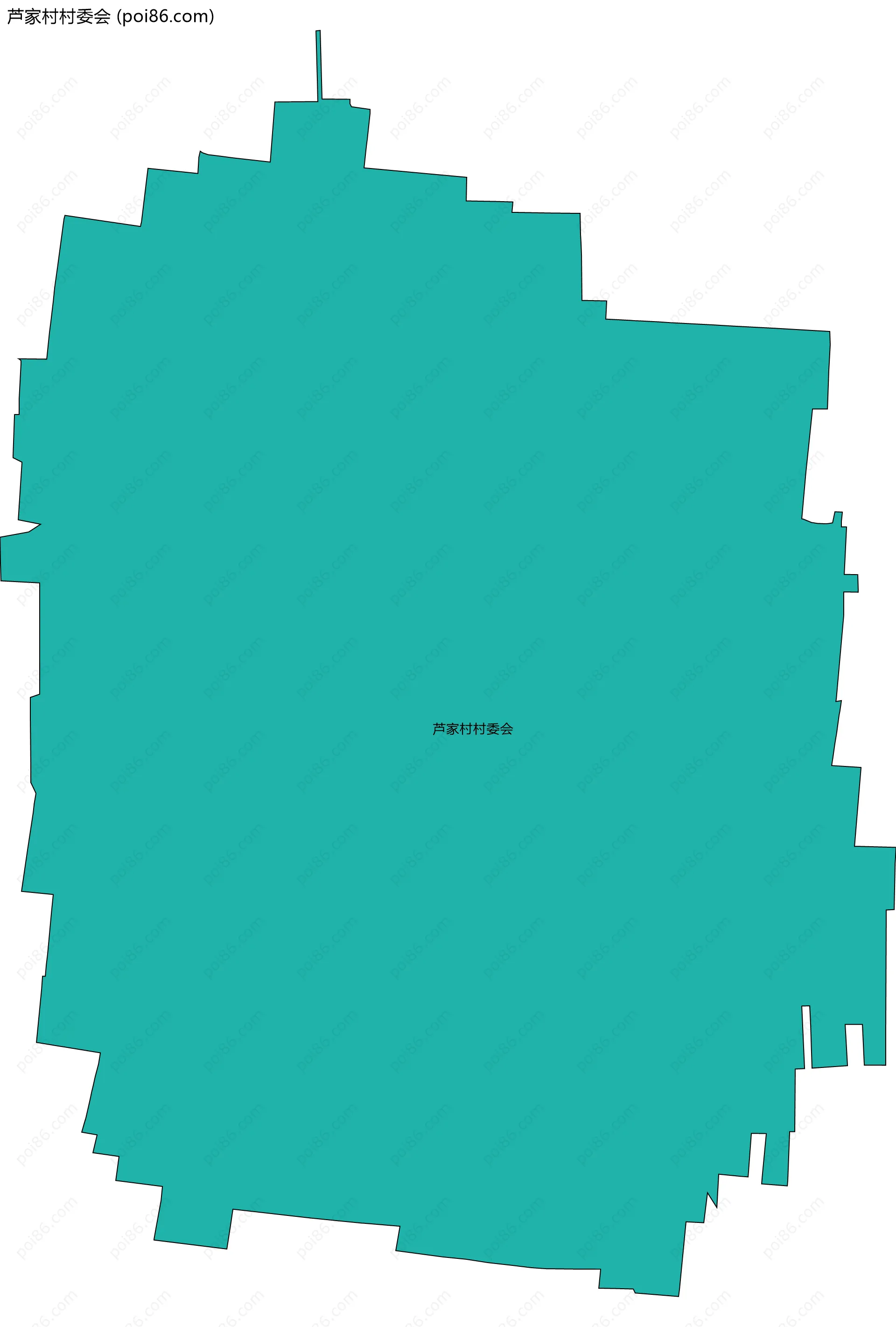 芦家村村委会边界地图