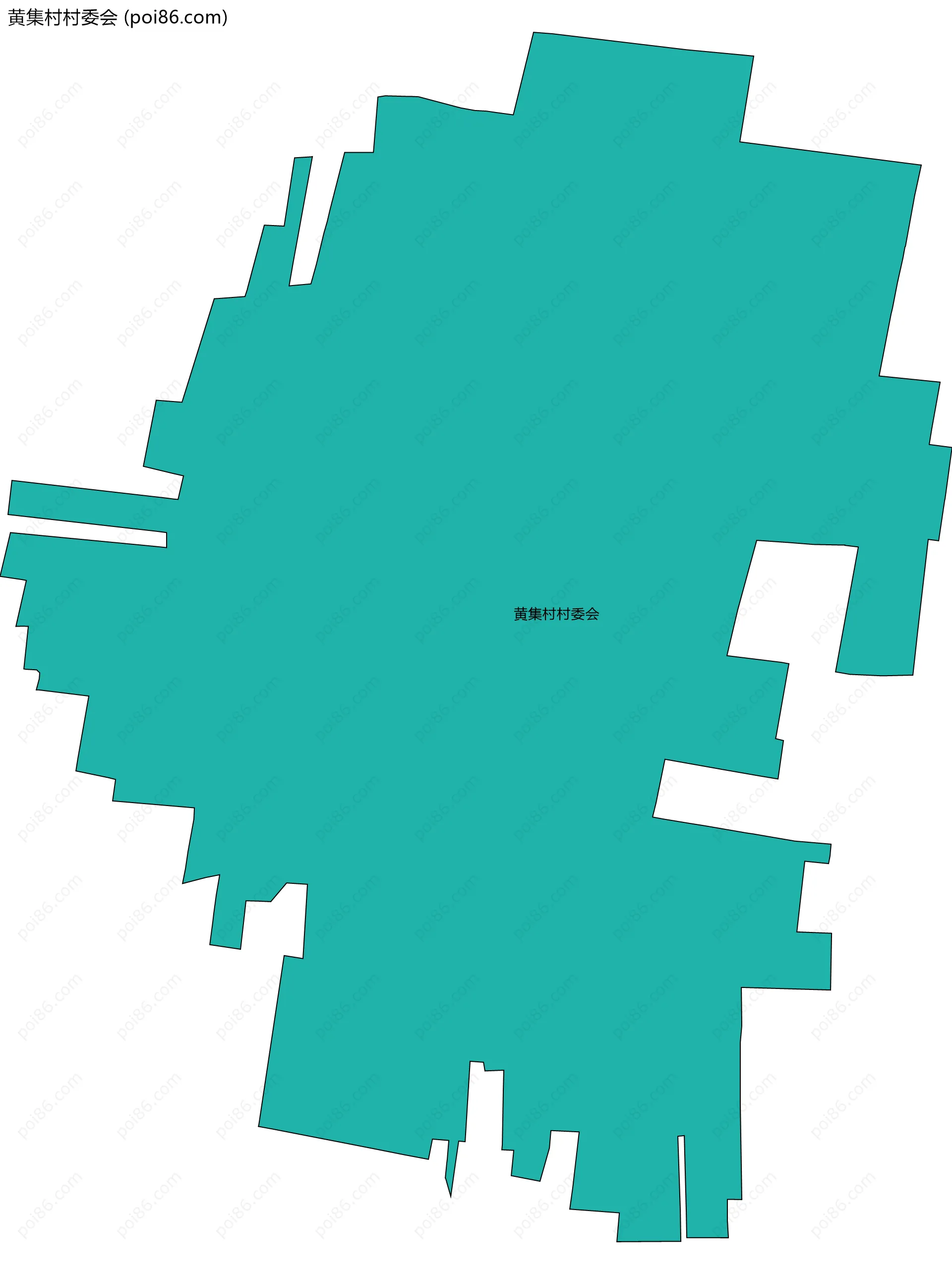 黄集村村委会边界地图