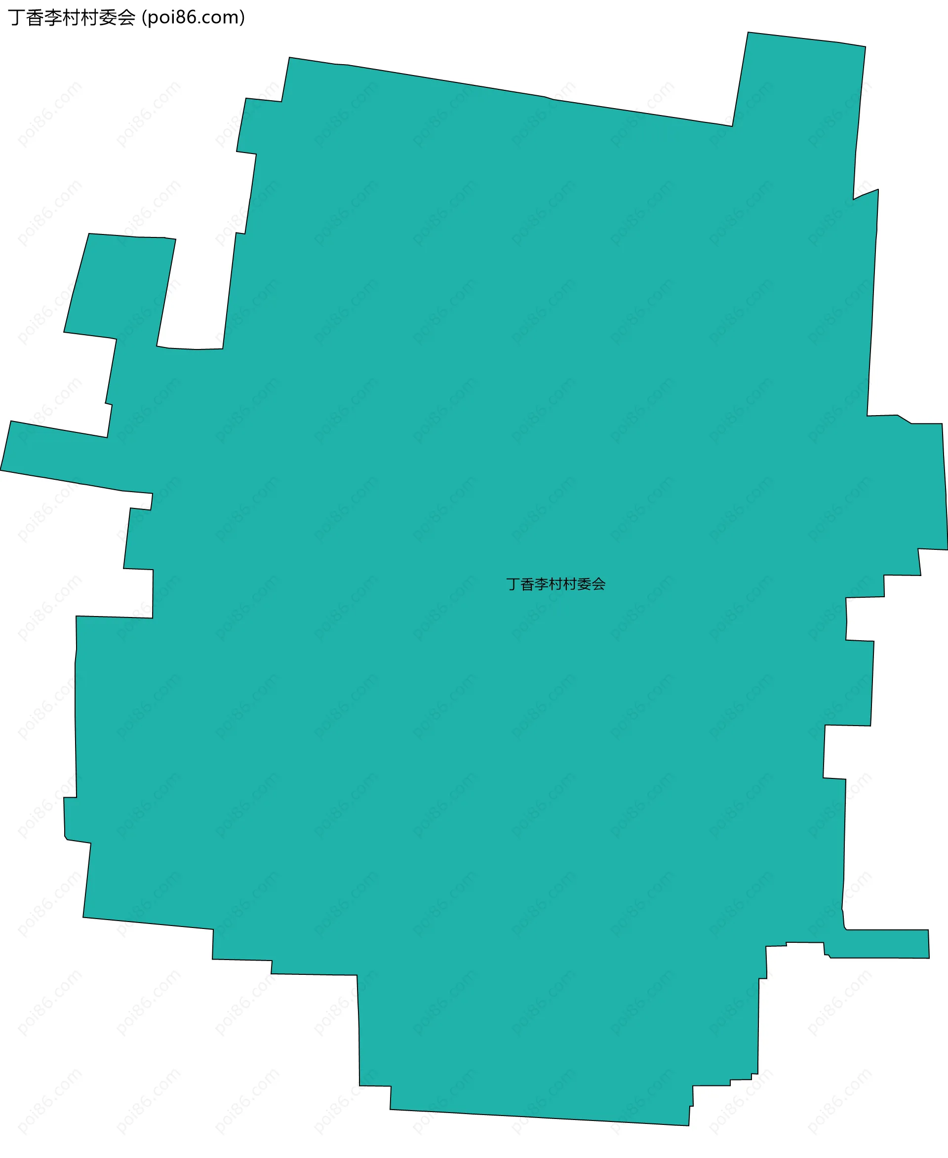 丁香李村村委会边界地图