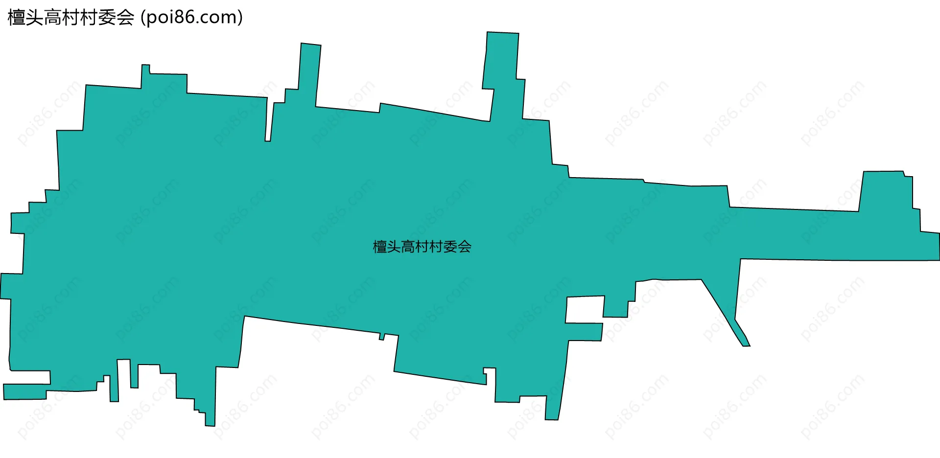 檀头高村村委会边界地图