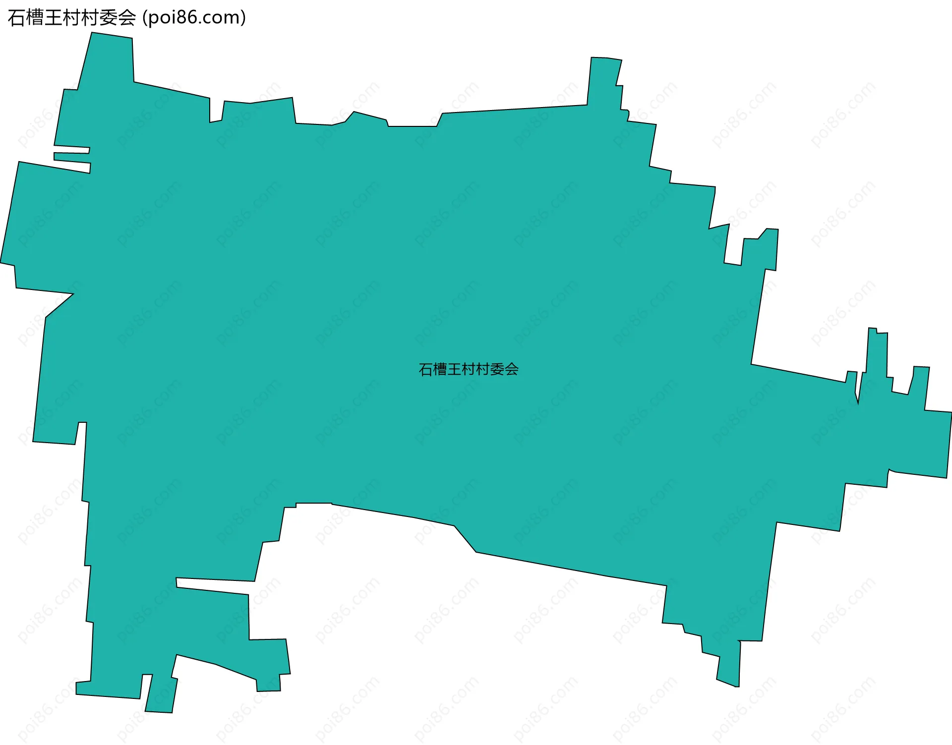 石槽王村村委会边界地图