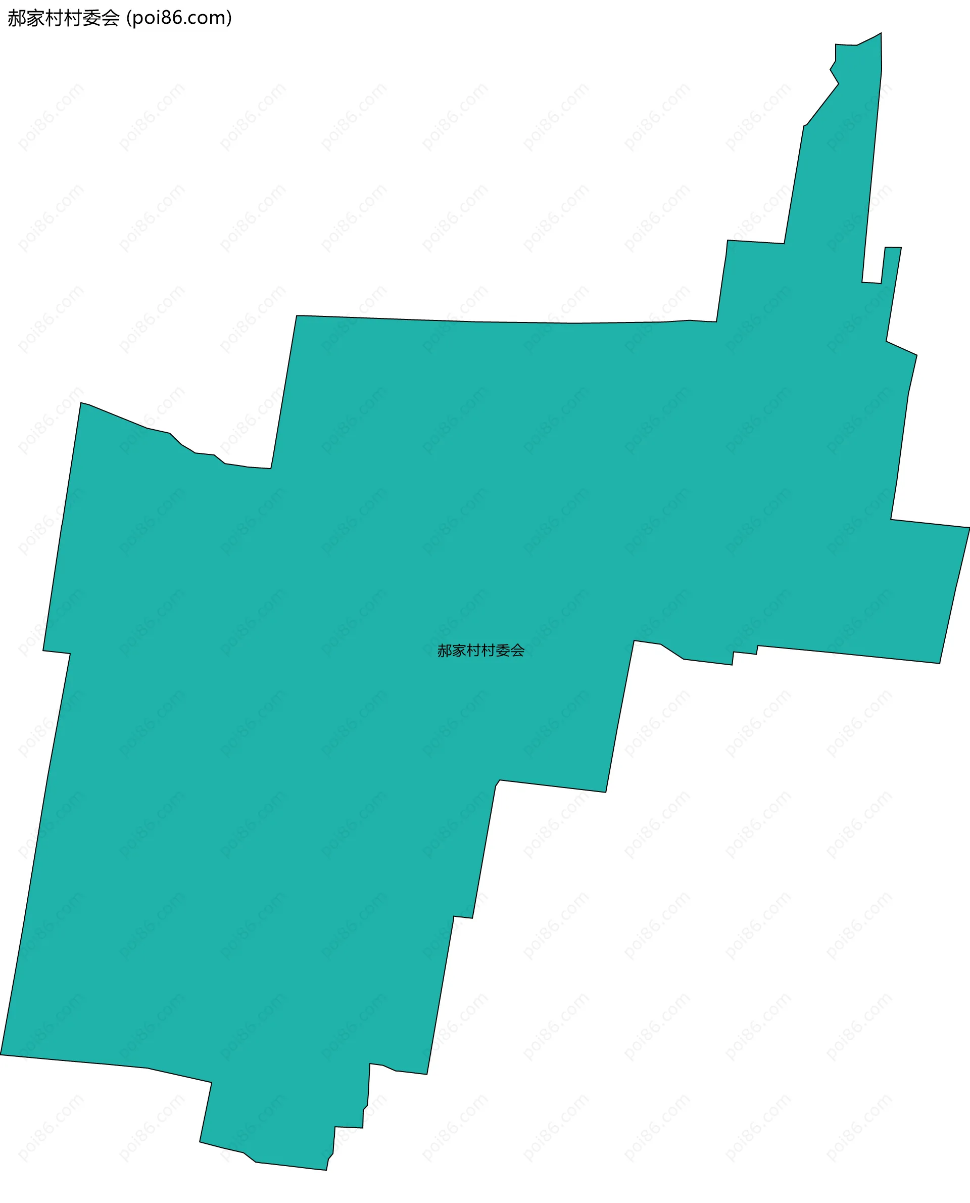 郝家村村委会边界地图