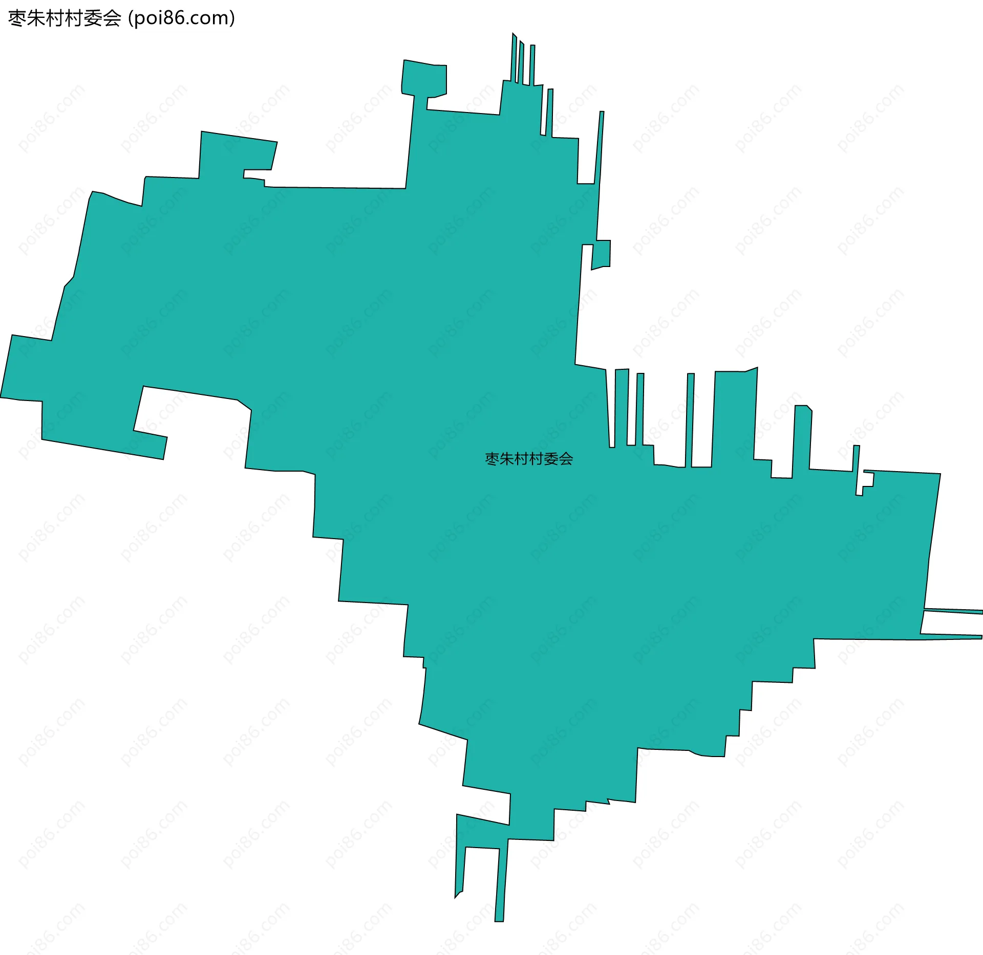 枣朱村村委会边界地图