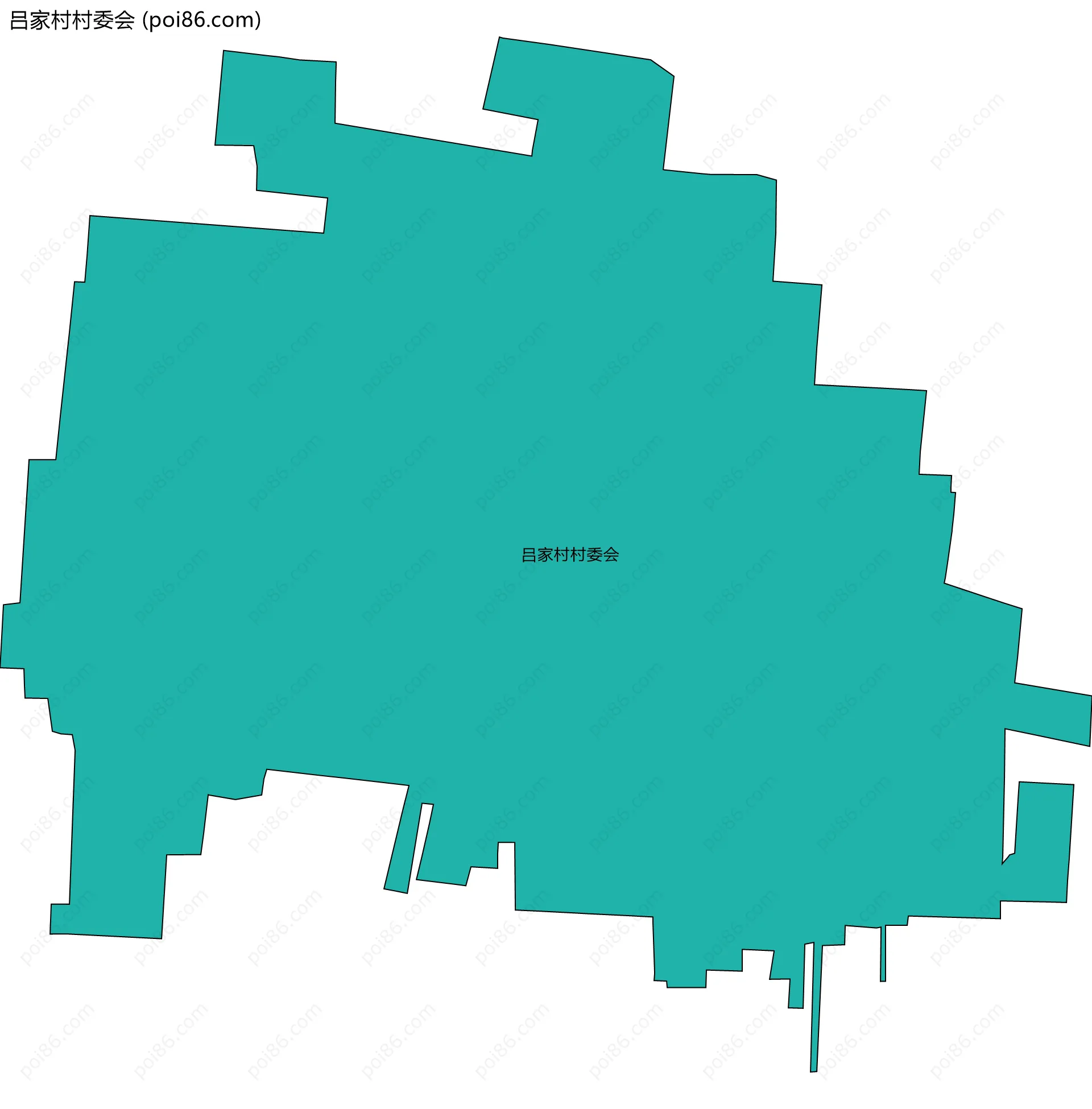 吕家村村委会边界地图