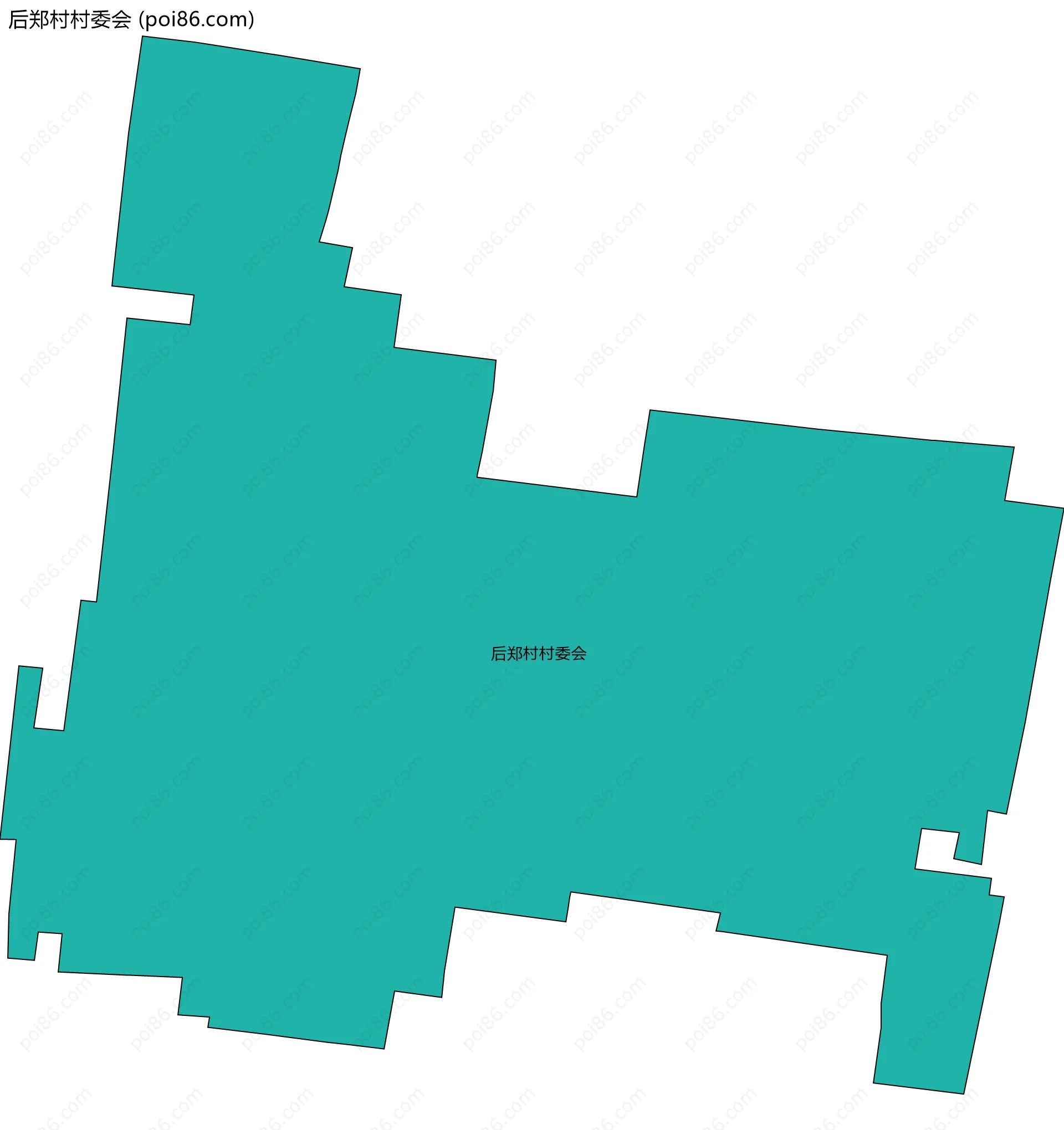 后郑村村委会边界地图