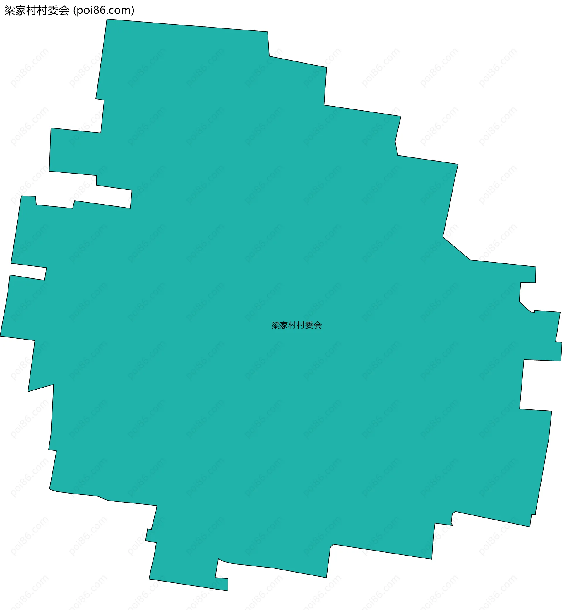 梁家村村委会边界地图