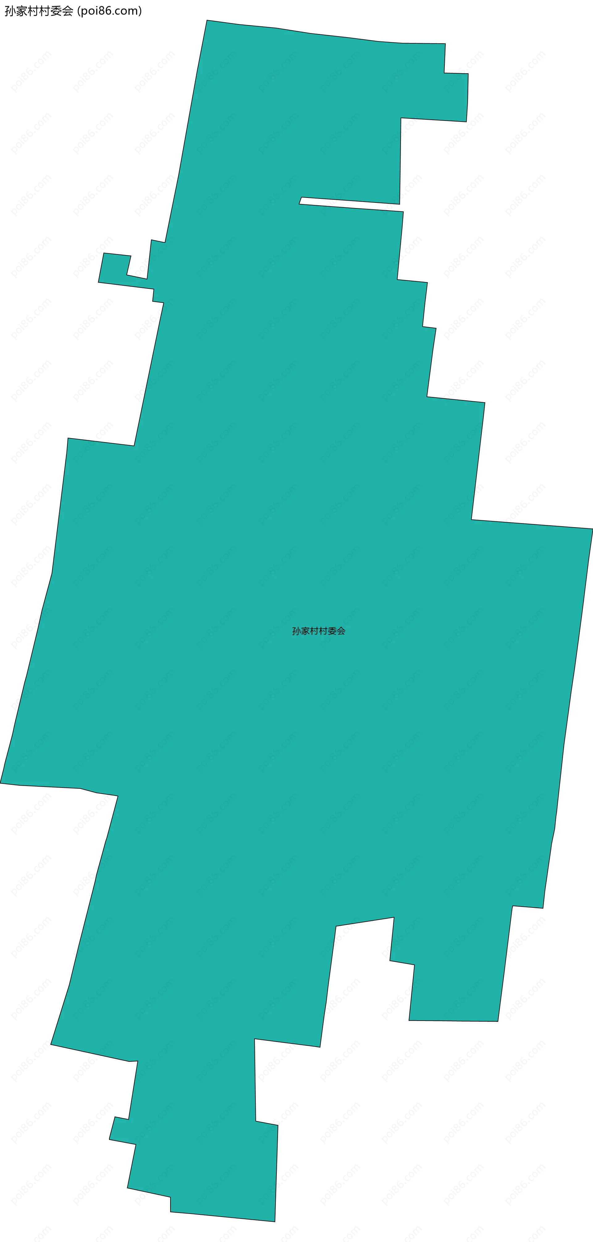 孙家村村委会边界地图