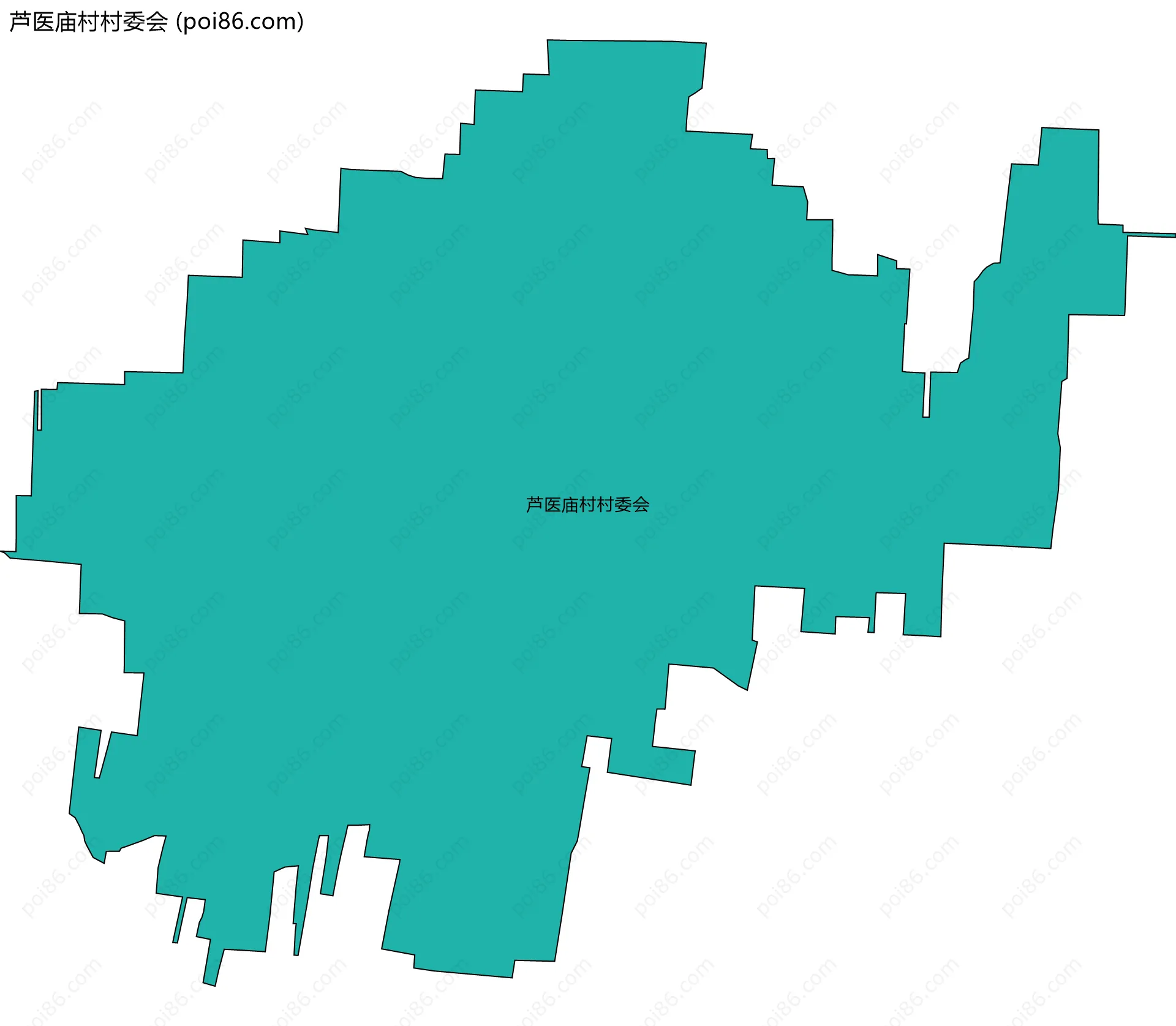 芦医庙村村委会边界地图