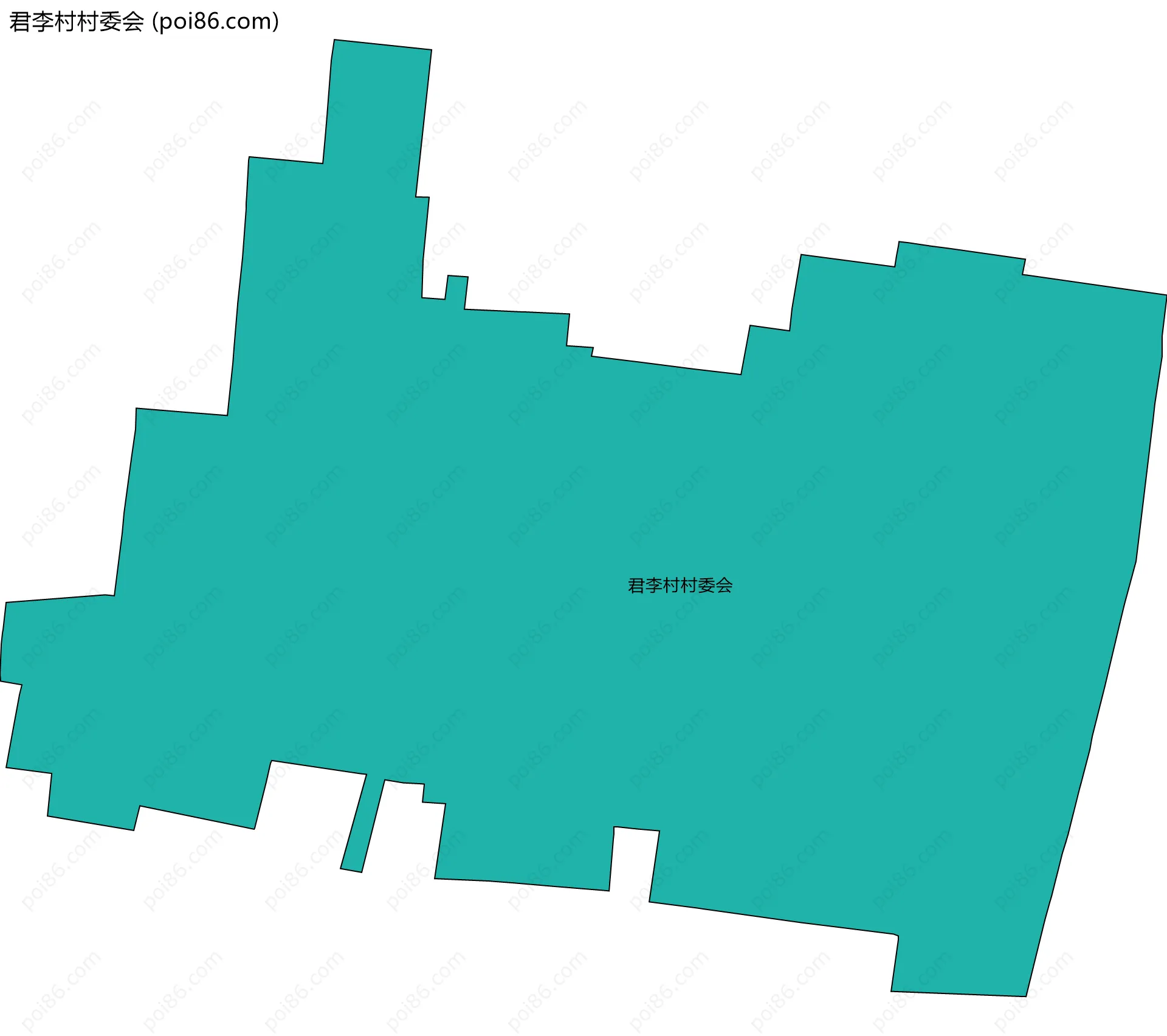 君李村村委会边界地图