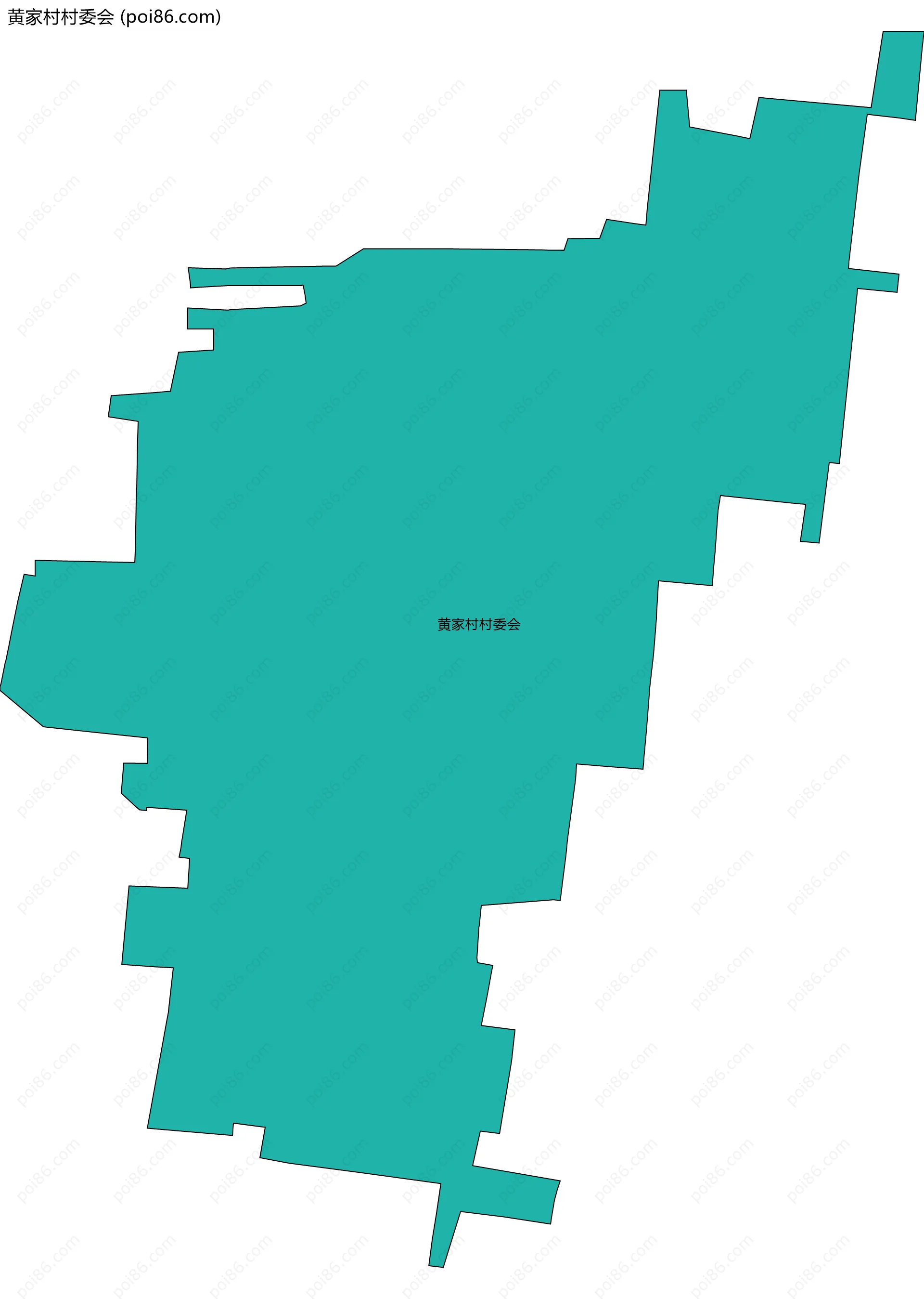 黄家村村委会边界地图