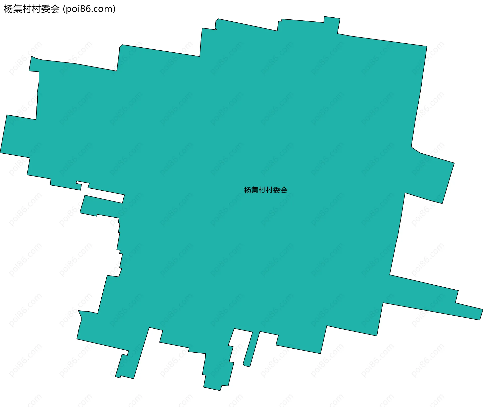 杨集村村委会边界地图