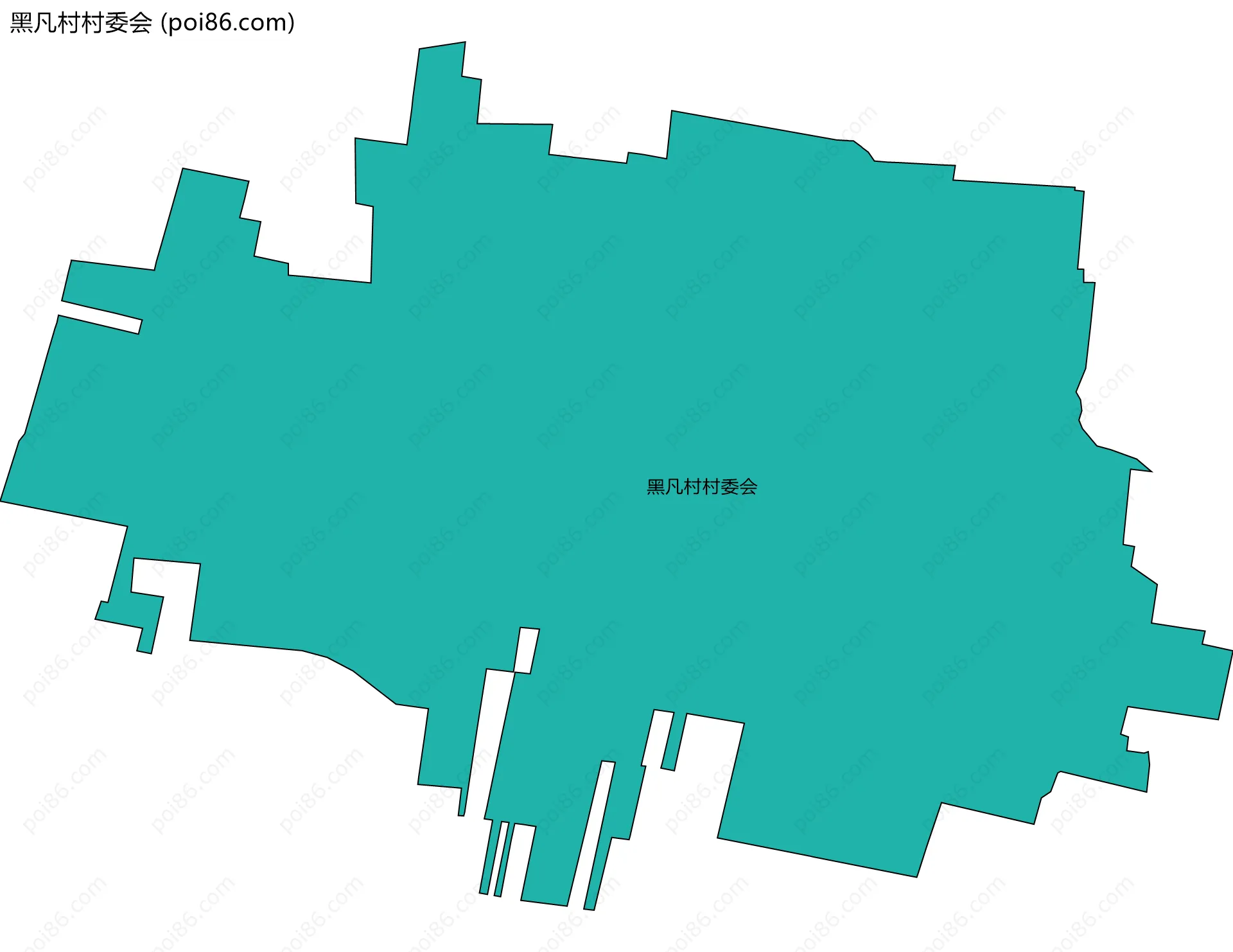 黑凡村村委会边界地图