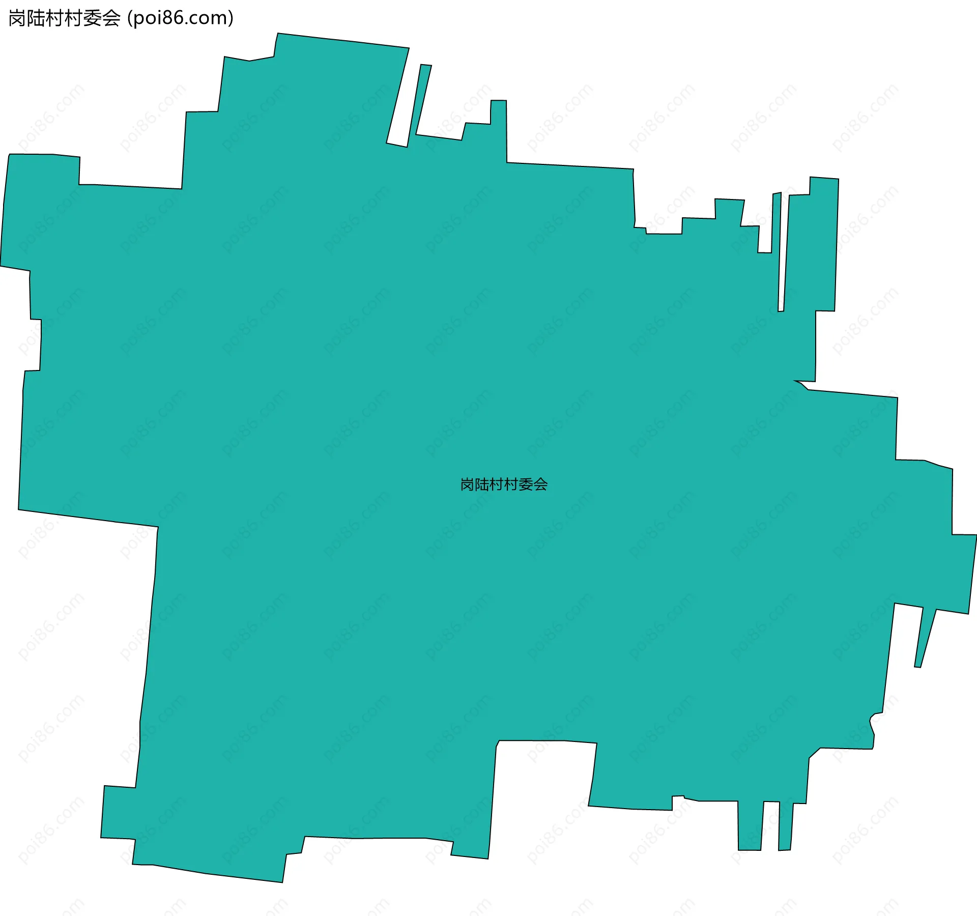 岗陆村村委会边界地图