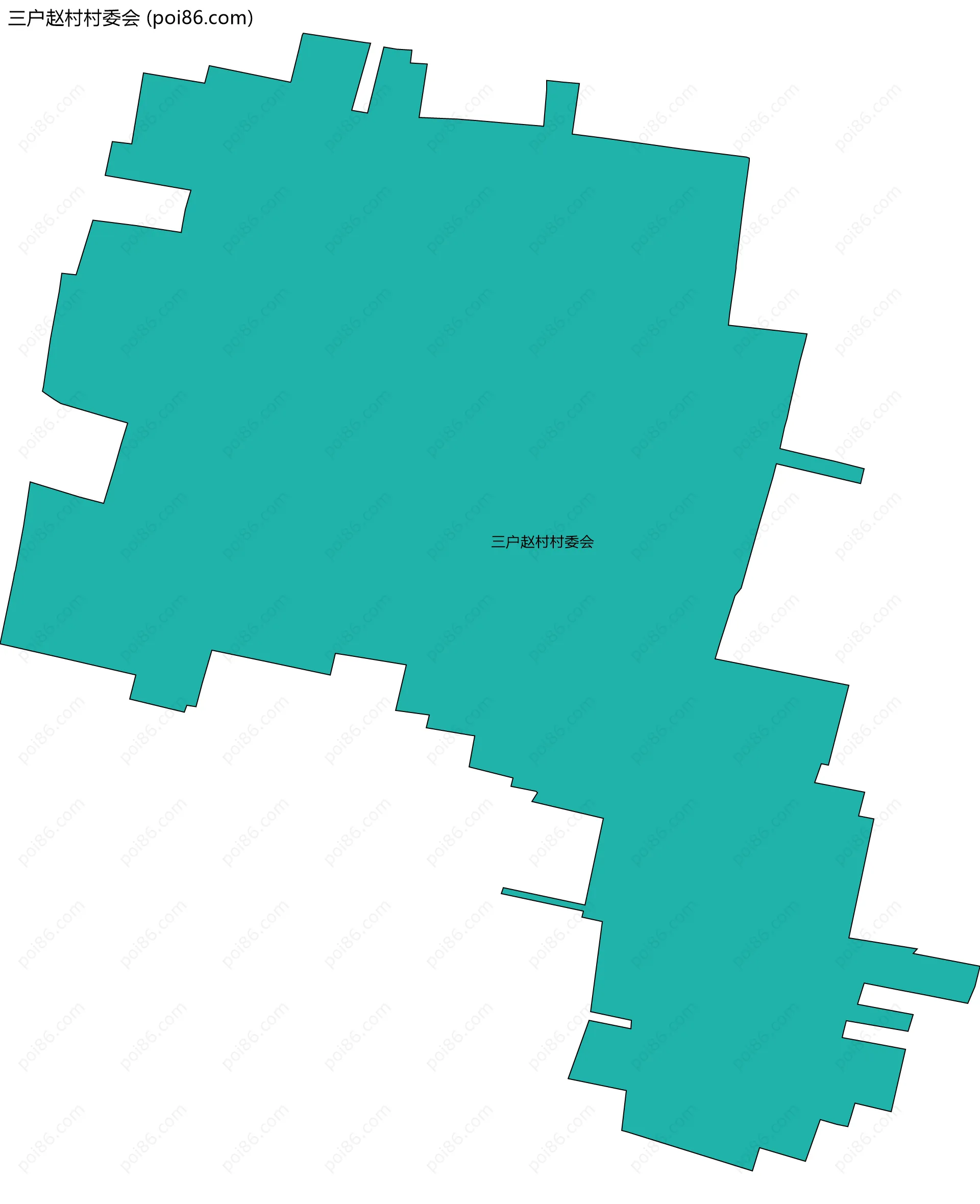 三户赵村村委会边界地图