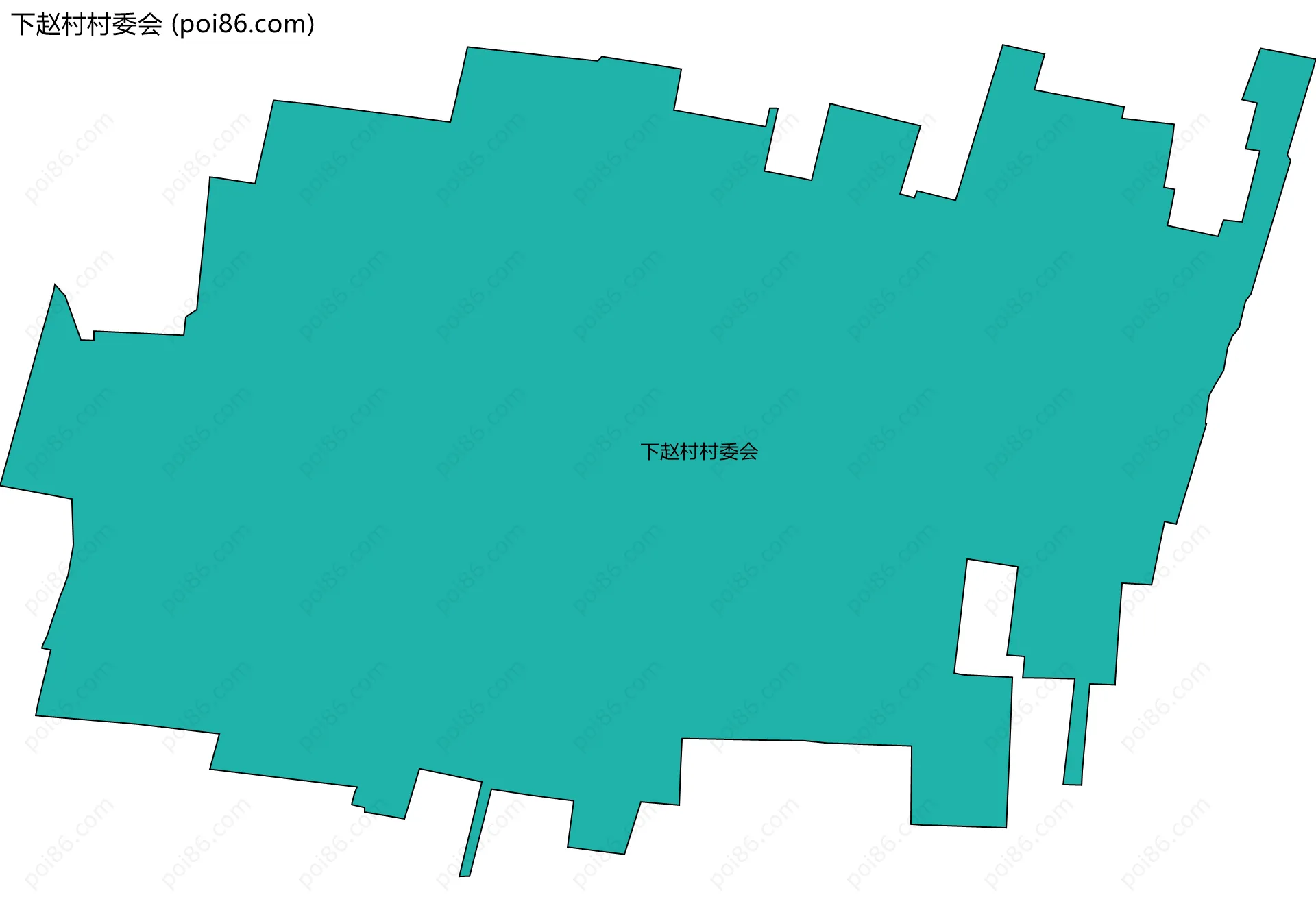 下赵村村委会边界地图