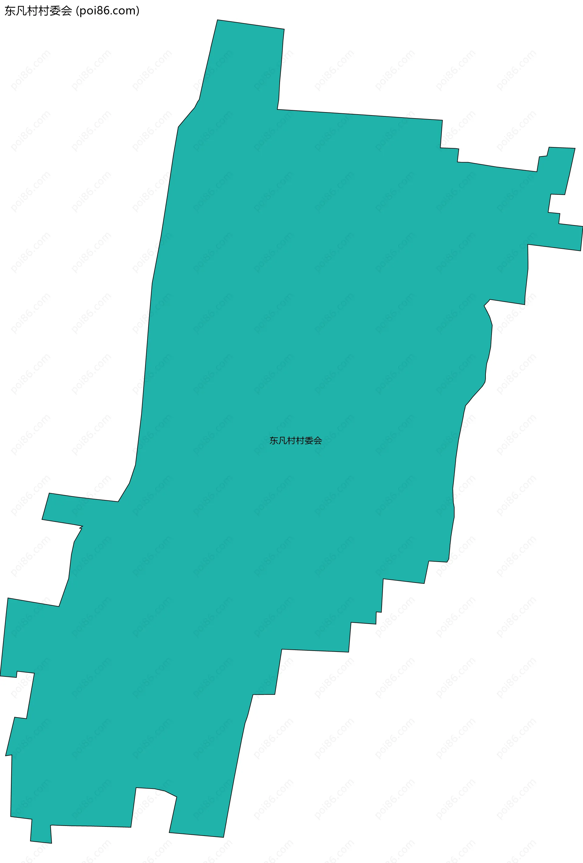 东凡村村委会边界地图