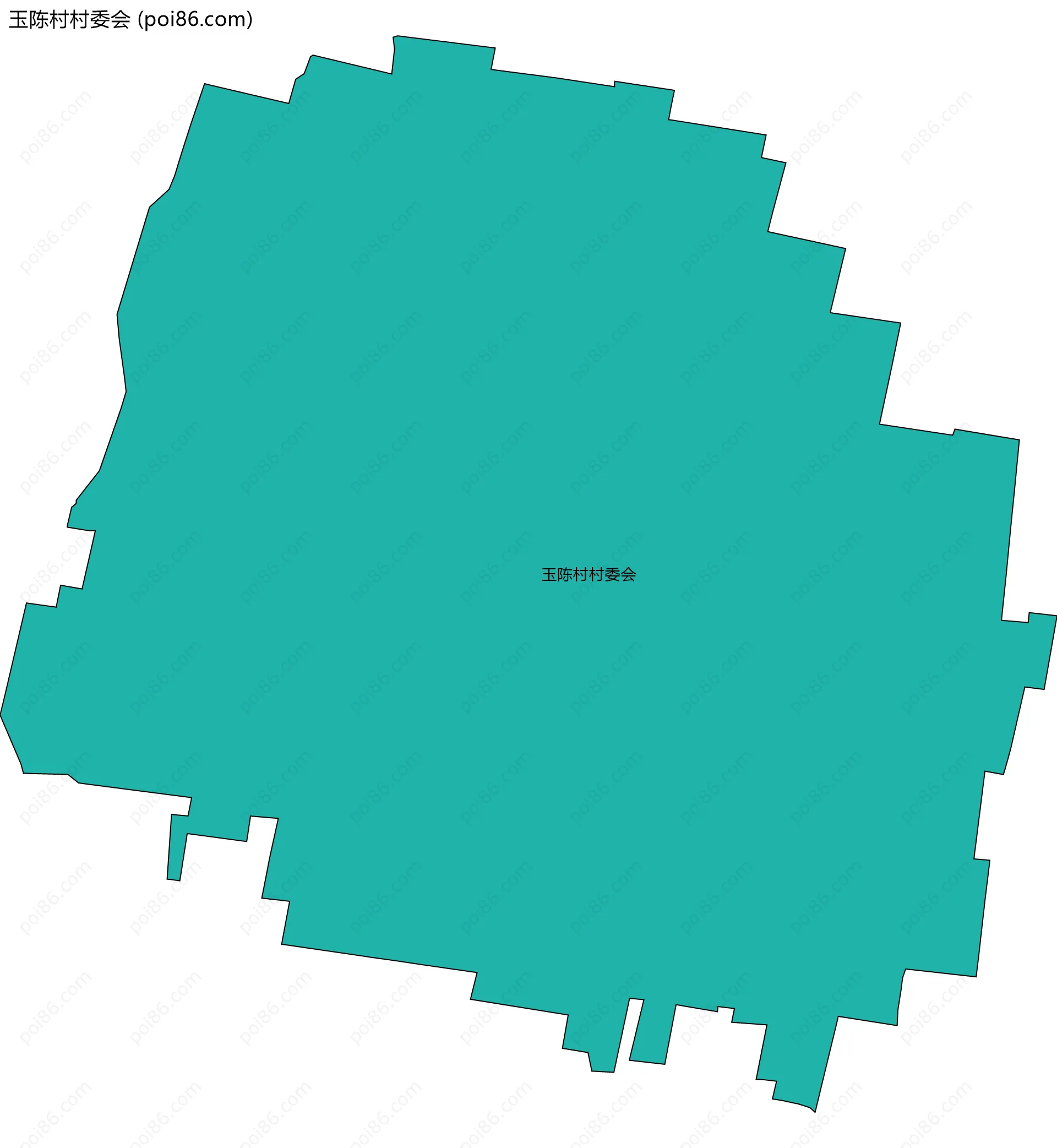 玉陈村村委会边界地图