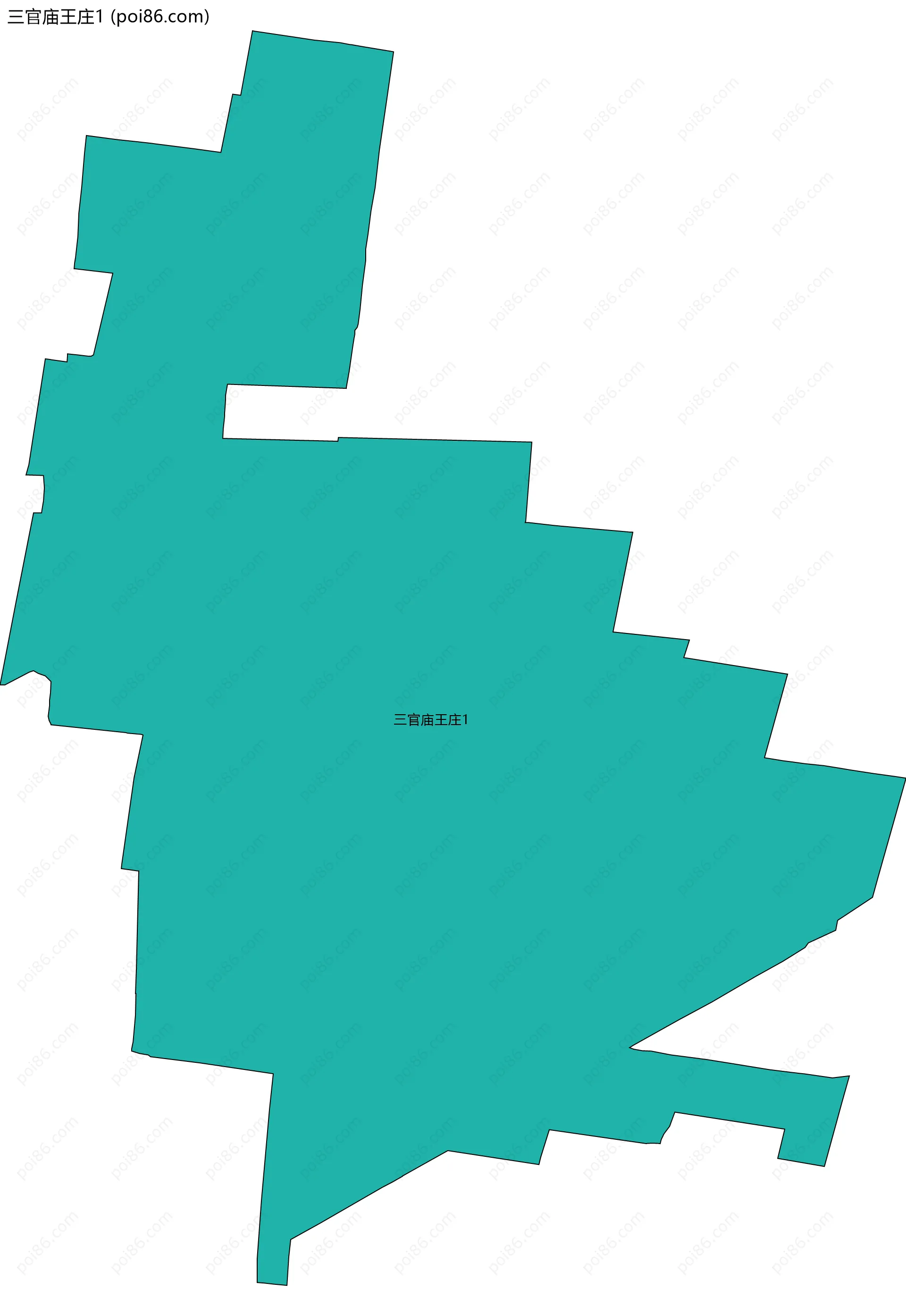 三官庙王庄1边界地图