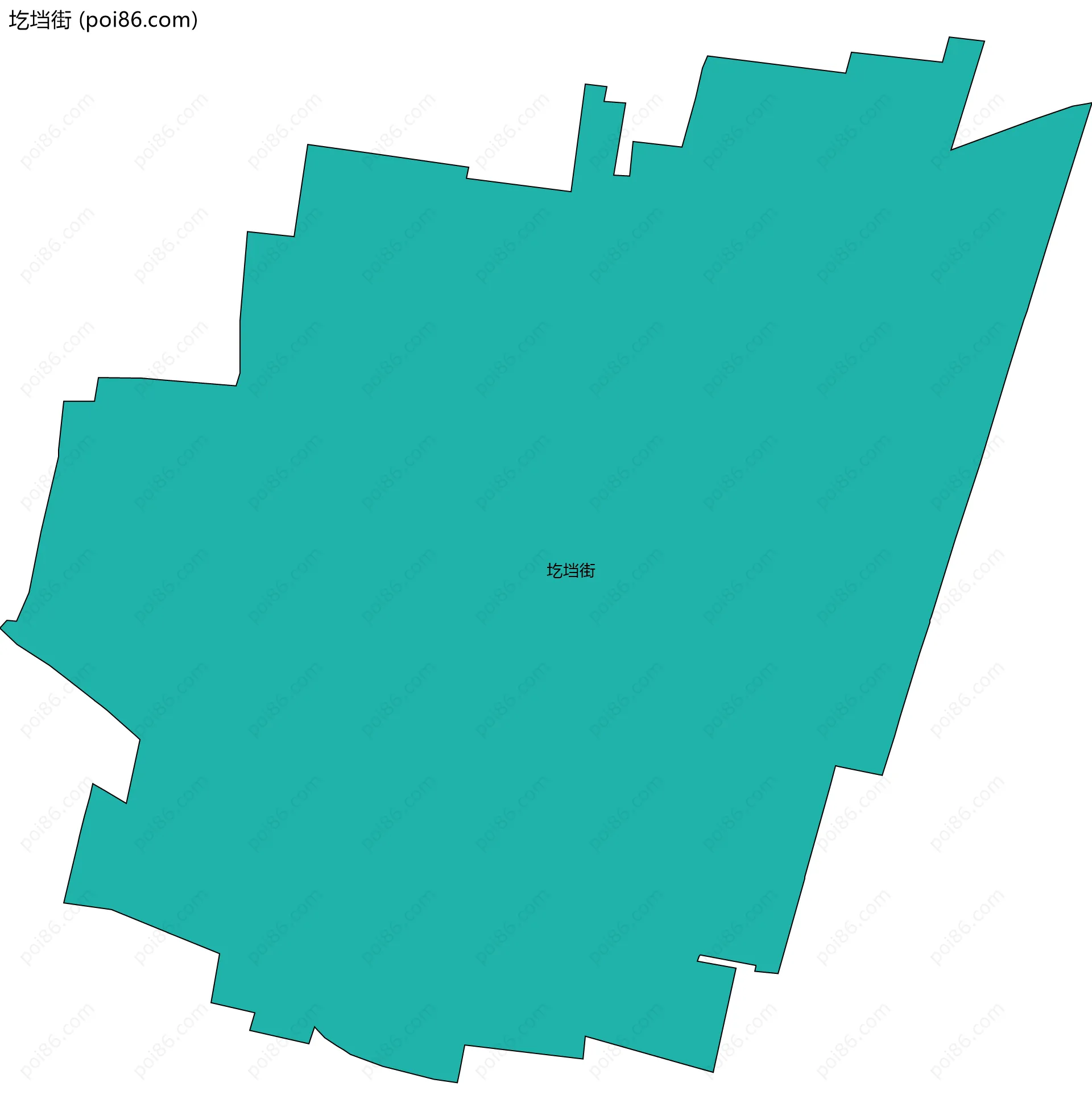 圪垱街边界地图