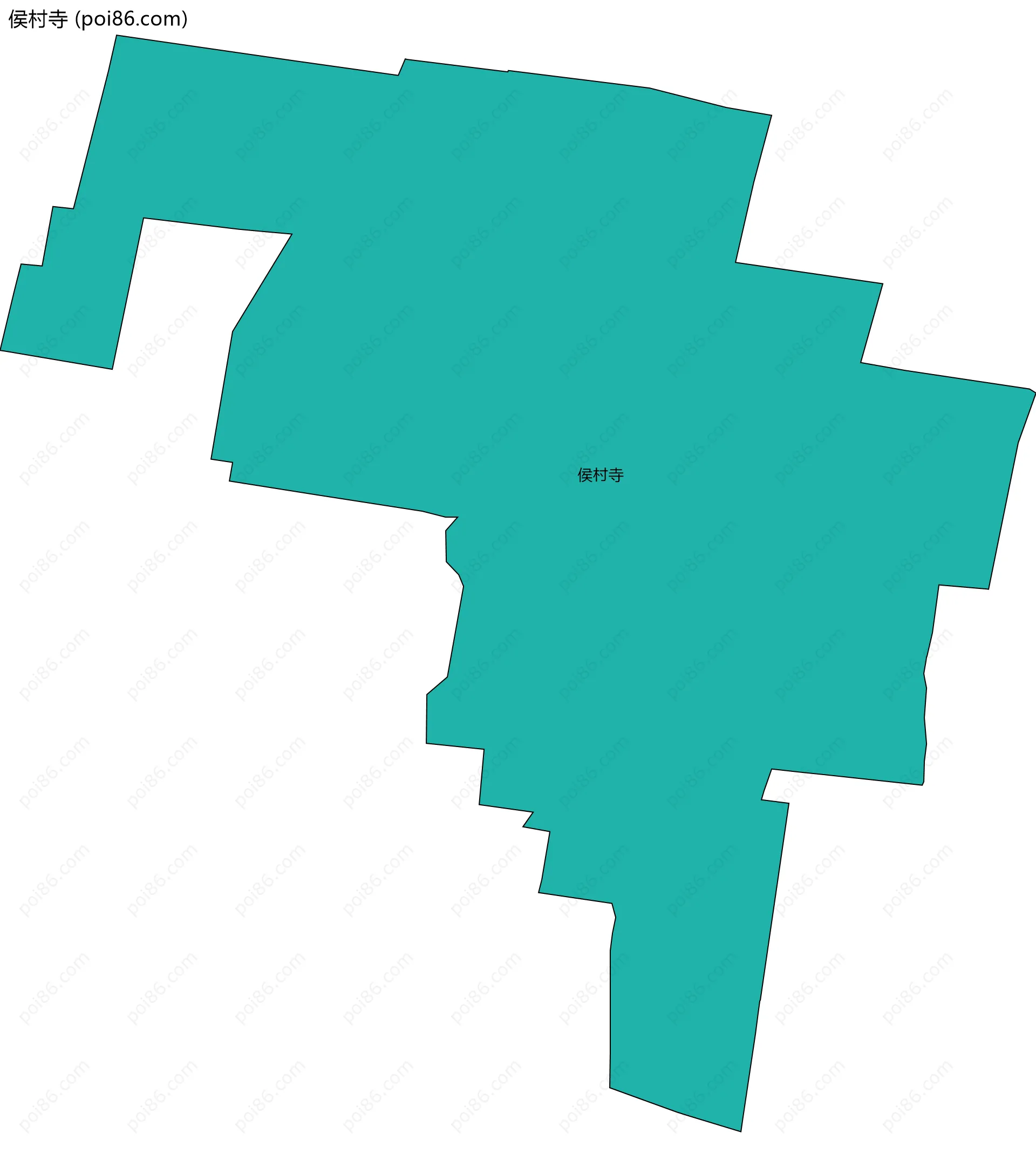 侯村寺边界地图