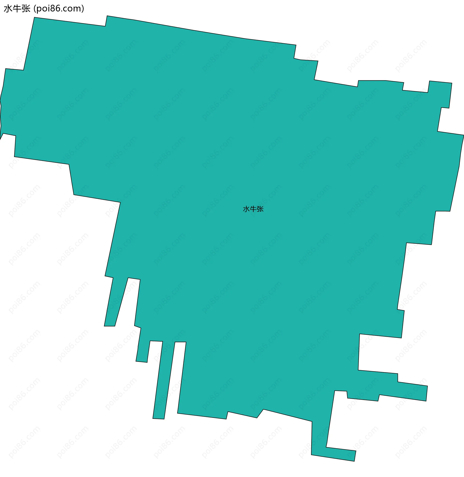 水牛张边界地图