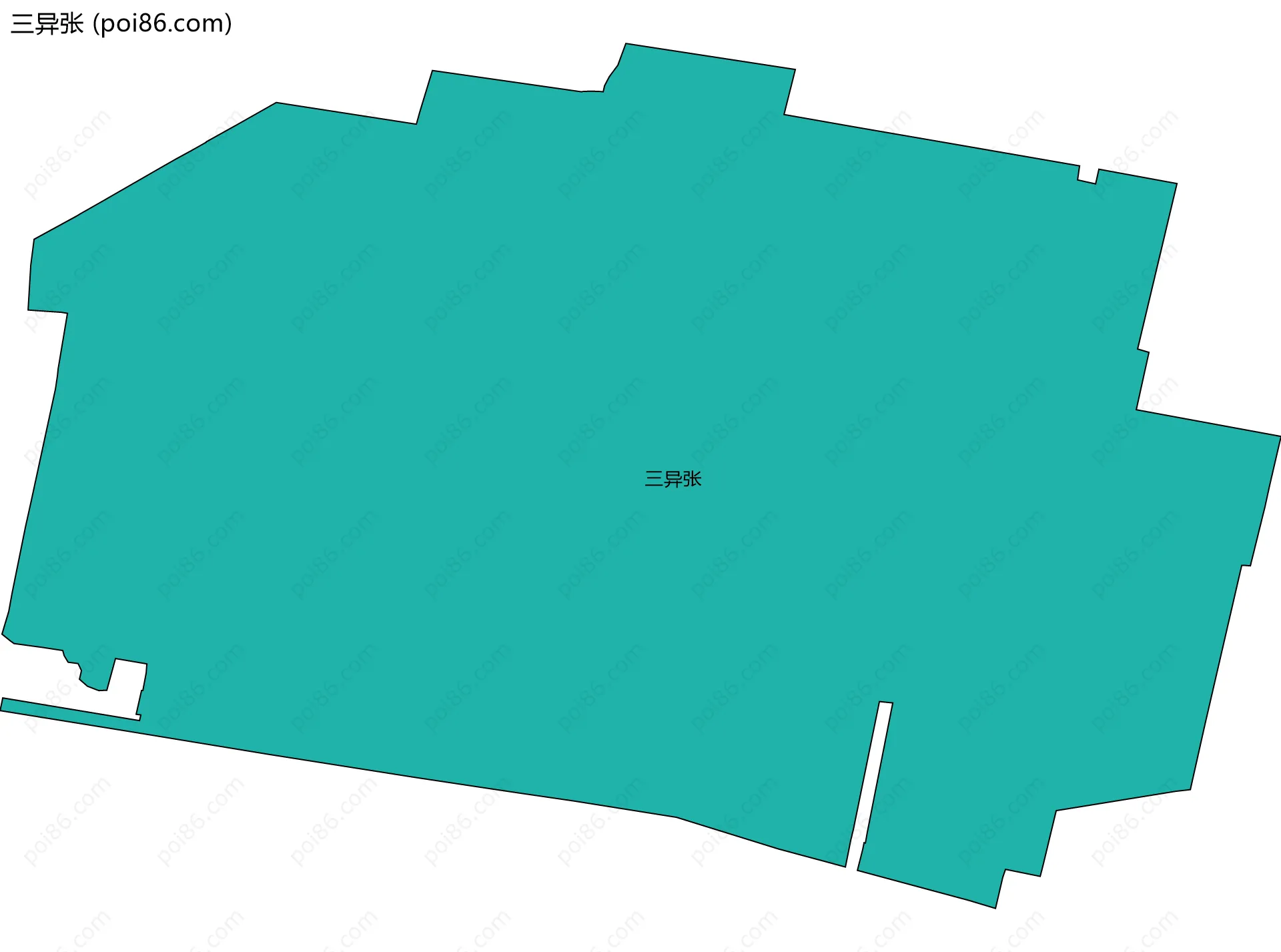 三异张边界地图