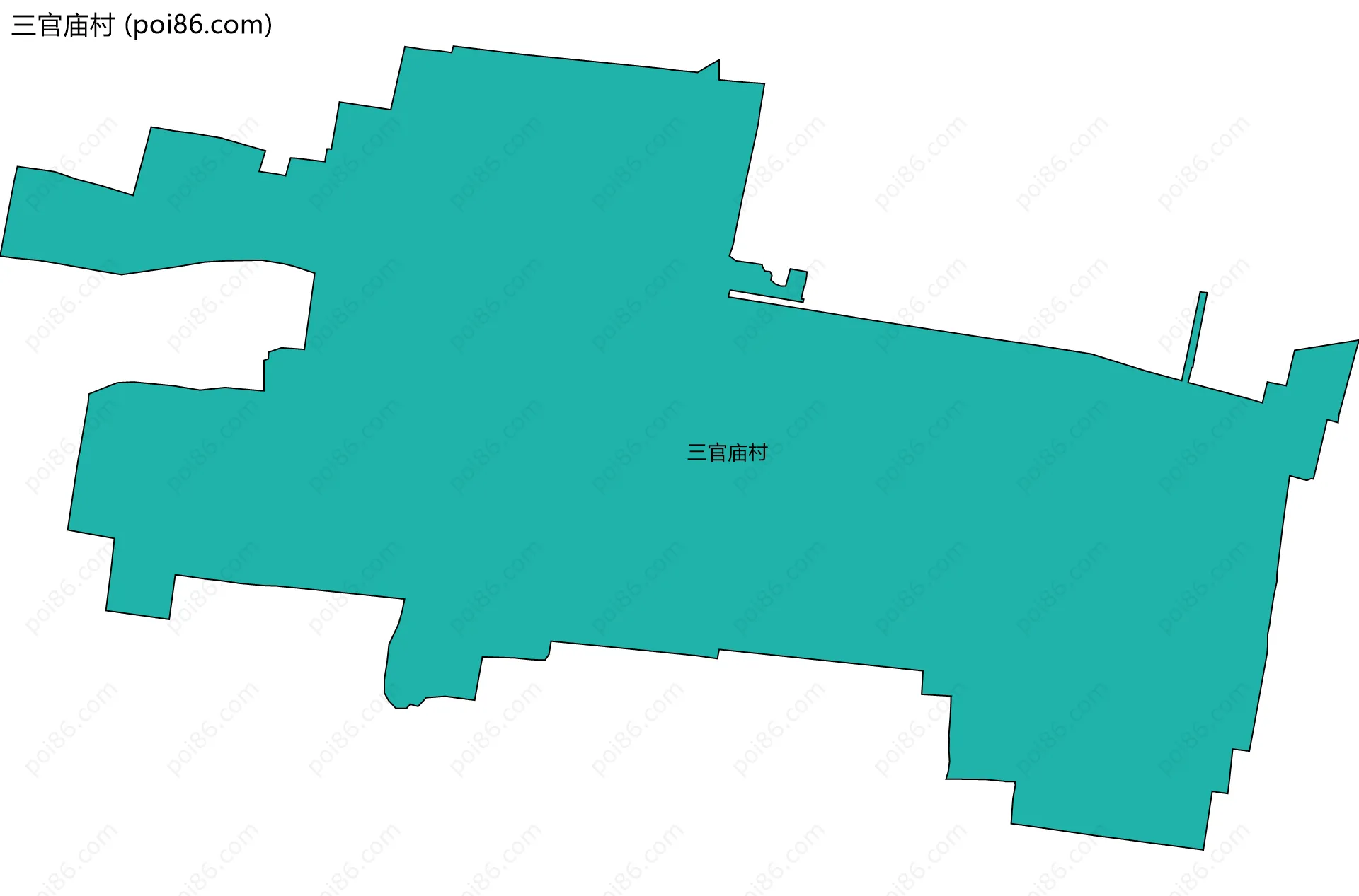 三官庙村边界地图