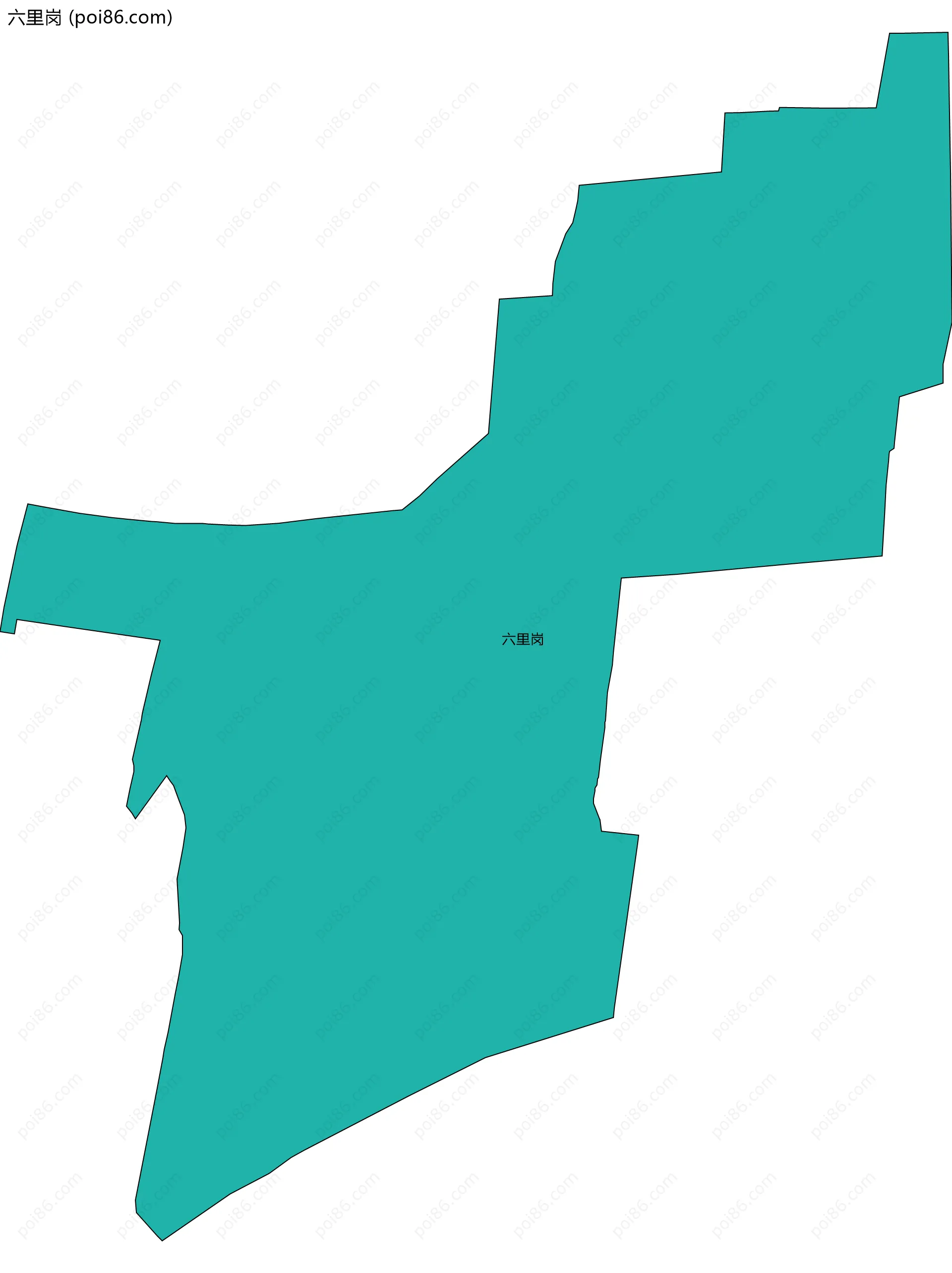 六里岗边界地图