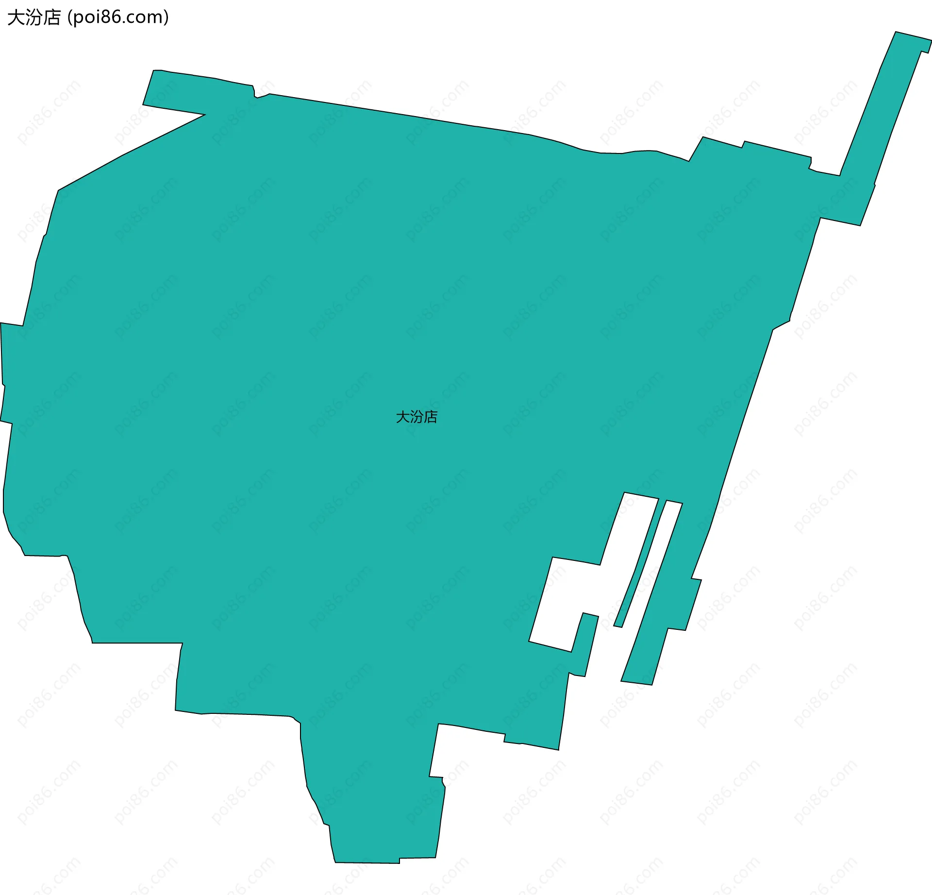 大汾店边界地图