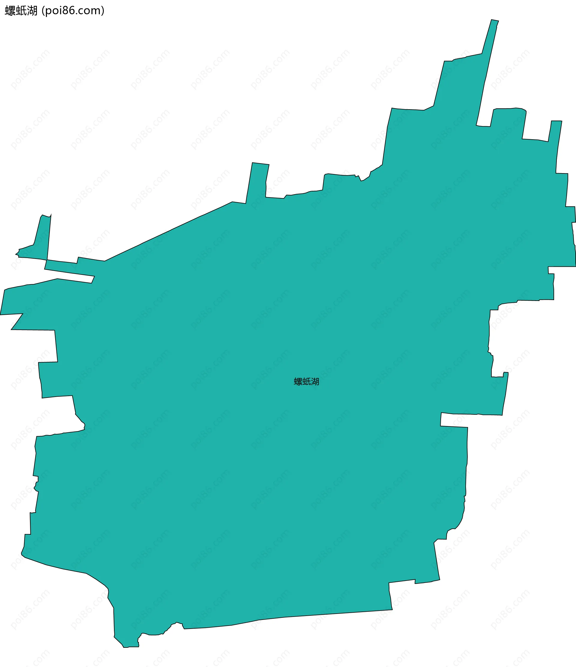 螺蚔湖边界地图