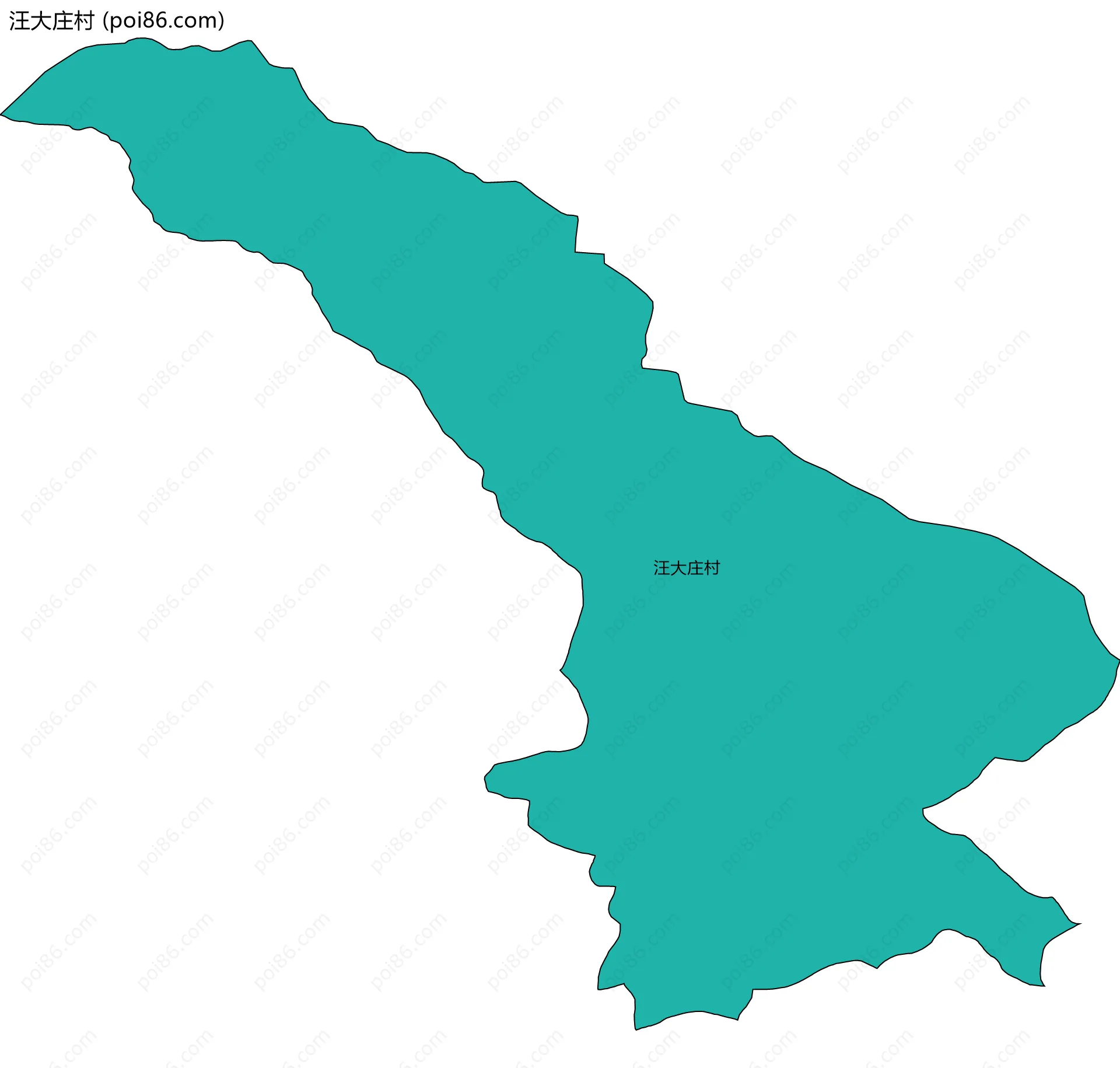汪大庄村边界地图